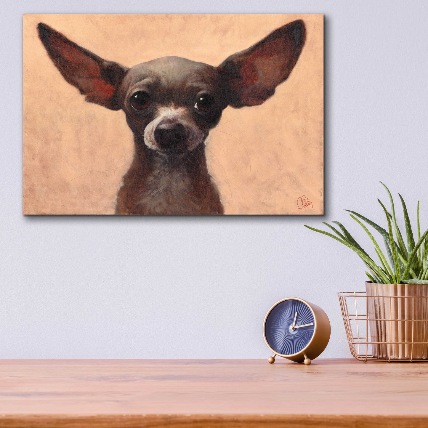 Epic Art 'Chihuahua' by Thomas Fluharty, Acrylic Glass Wall Art,16x12