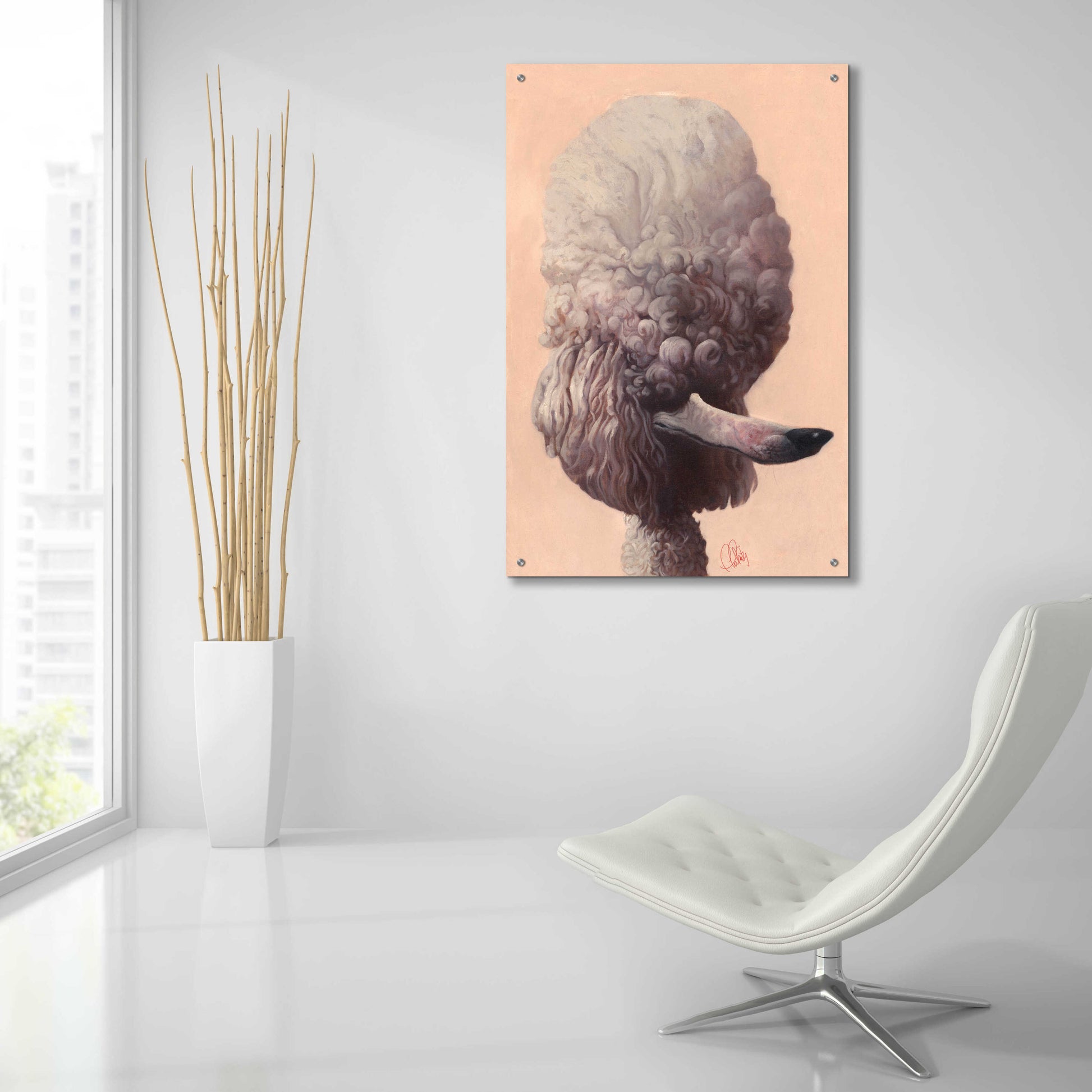 Epic Art 'Poodle' by Thomas Fluharty, Acrylic Glass Wall Art,24x36