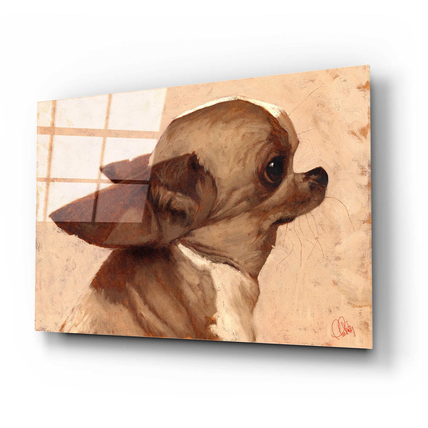 Epic Art 'Profile-Chihuahua' by Thomas Fluharty, Acrylic Glass Wall Art,24x16