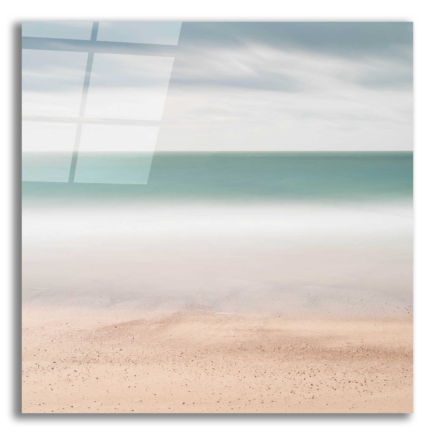 Epic Art 'Beach Sea Sky' by Wilco Dragt, Acrylic Glass Wall Art,12x12