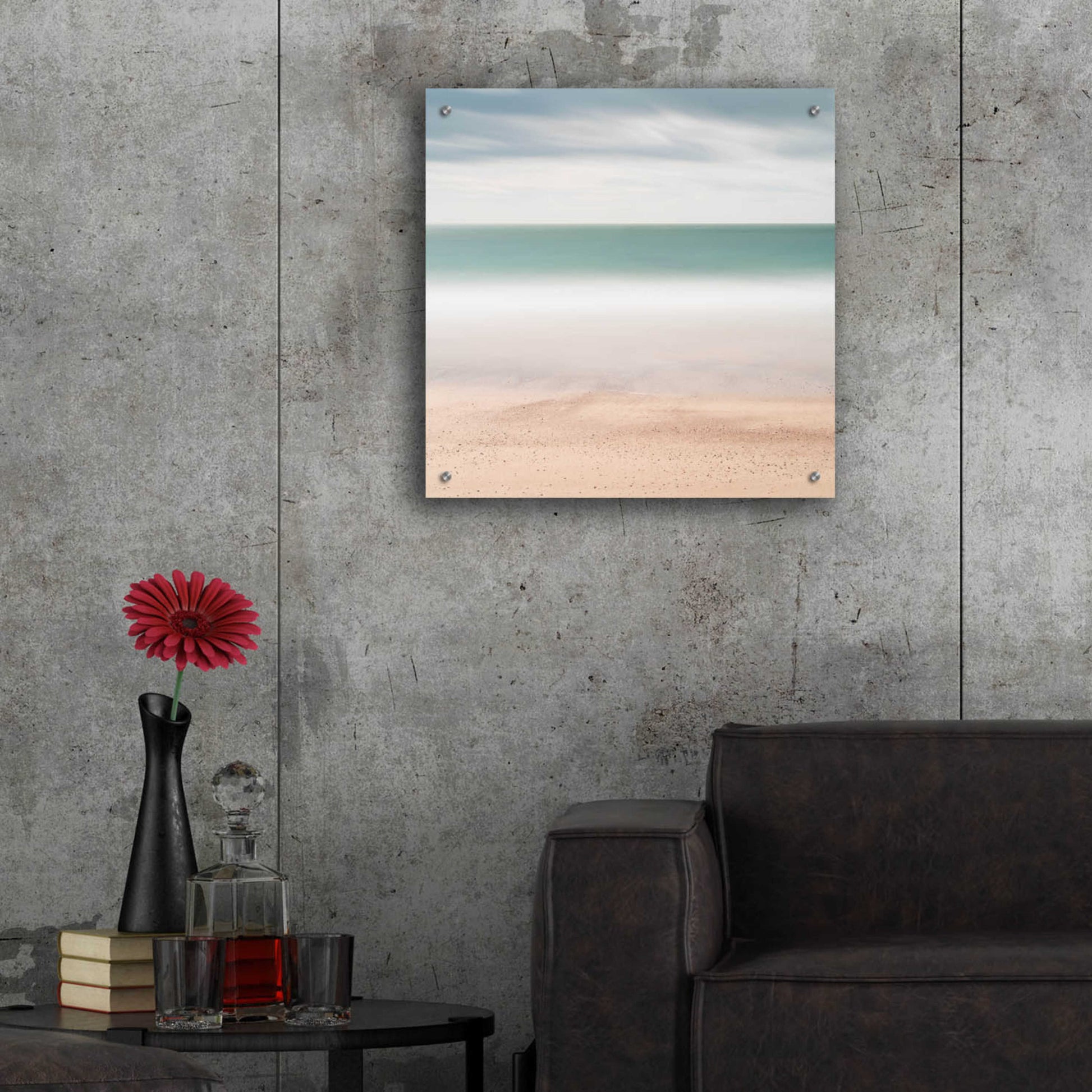 Epic Art 'Beach Sea Sky' by Wilco Dragt, Acrylic Glass Wall Art,24x24