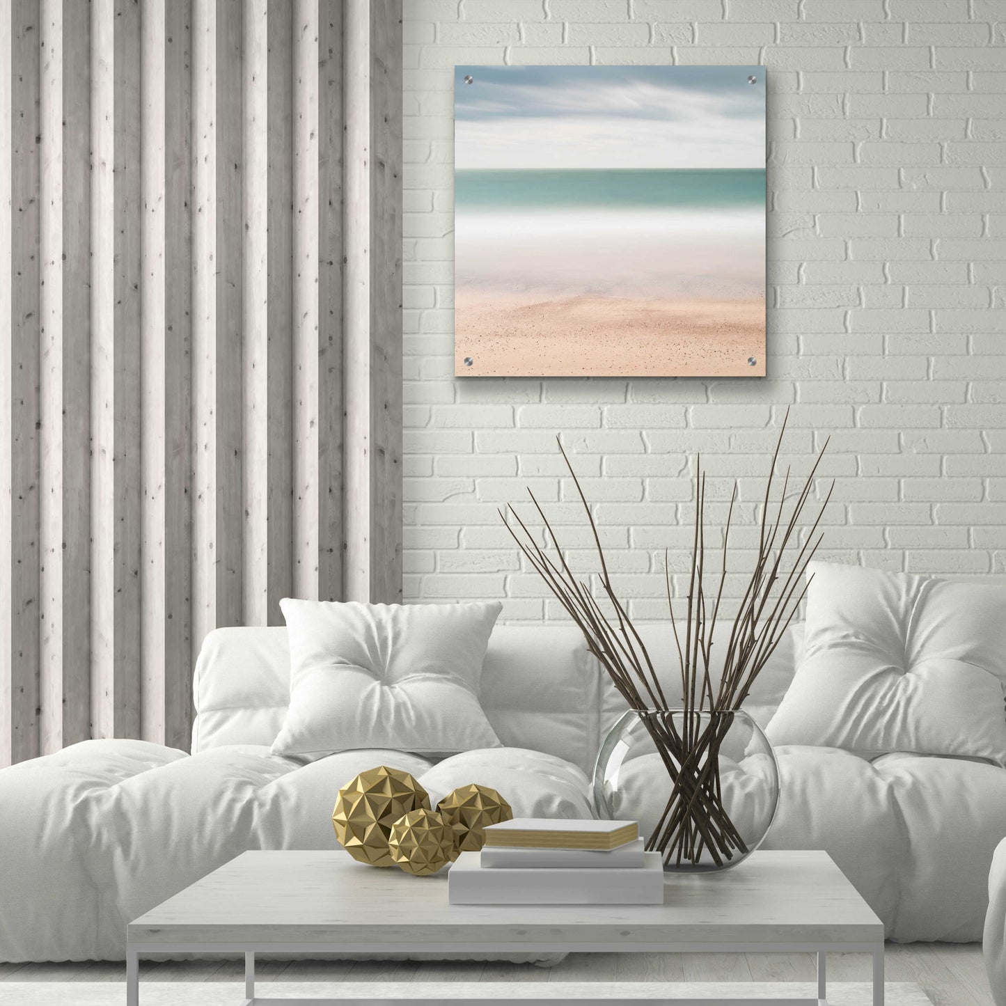 Epic Art 'Beach Sea Sky' by Wilco Dragt, Acrylic Glass Wall Art,24x24