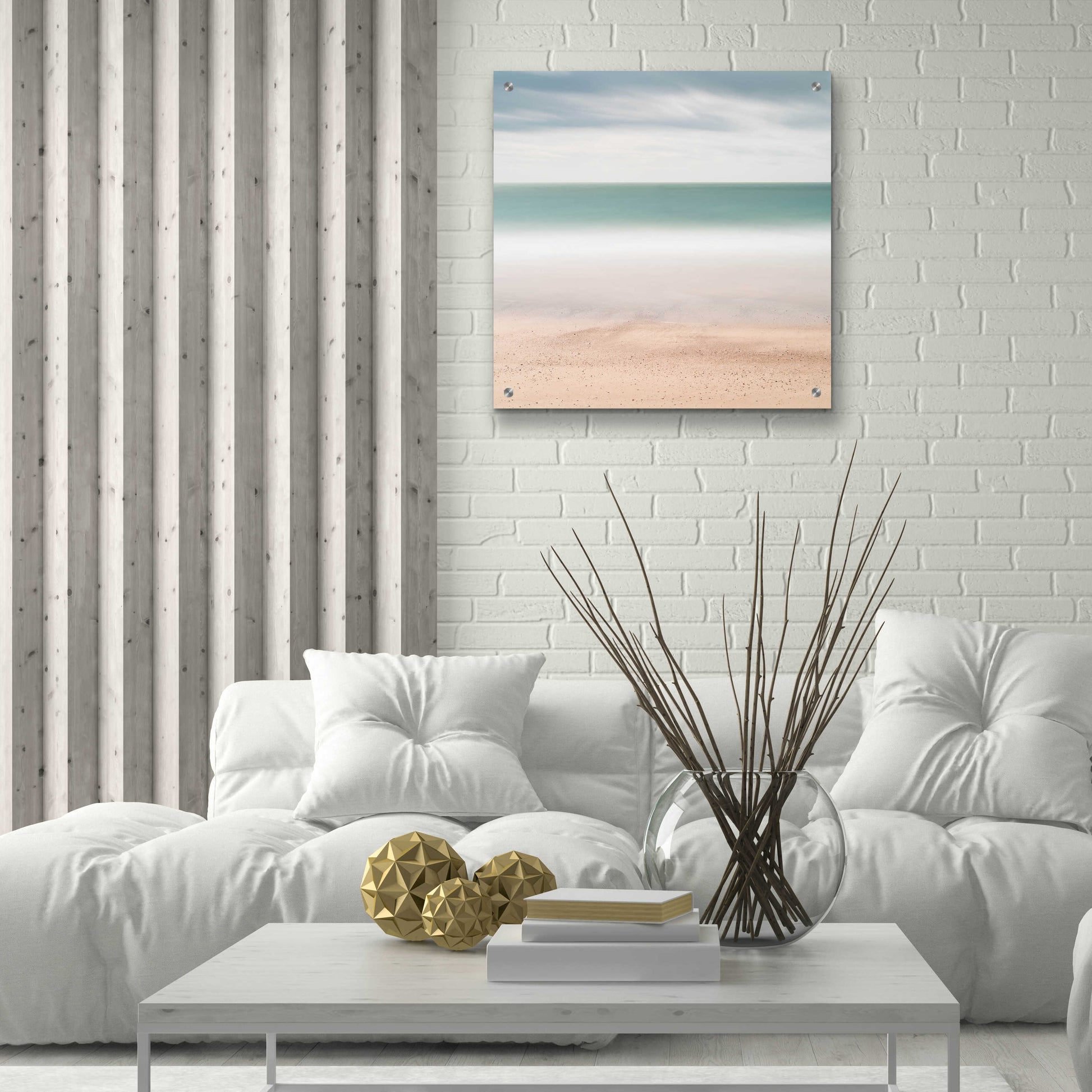 Epic Art 'Beach Sea Sky' by Wilco Dragt, Acrylic Glass Wall Art,24x24