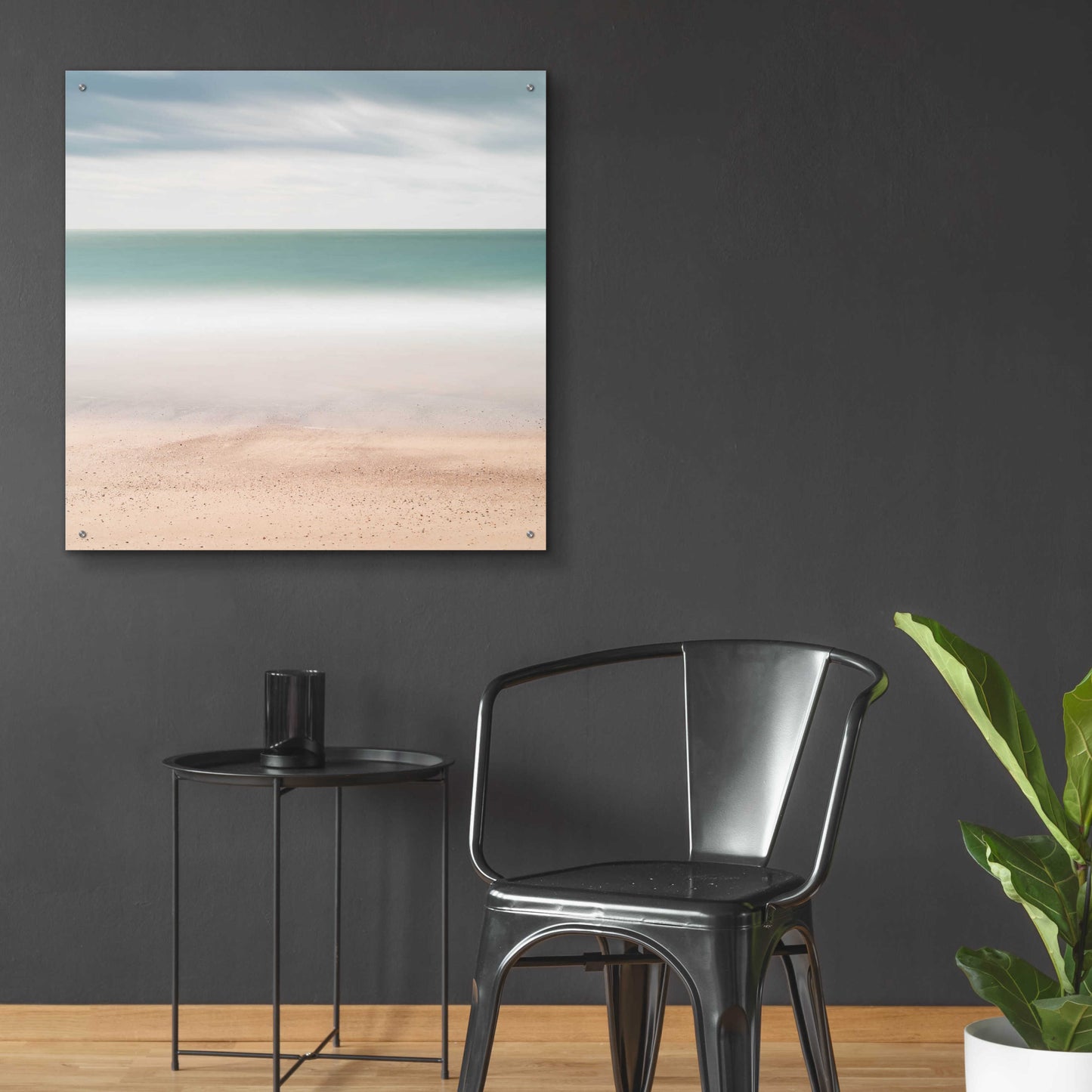 Epic Art 'Beach Sea Sky' by Wilco Dragt, Acrylic Glass Wall Art,36x36