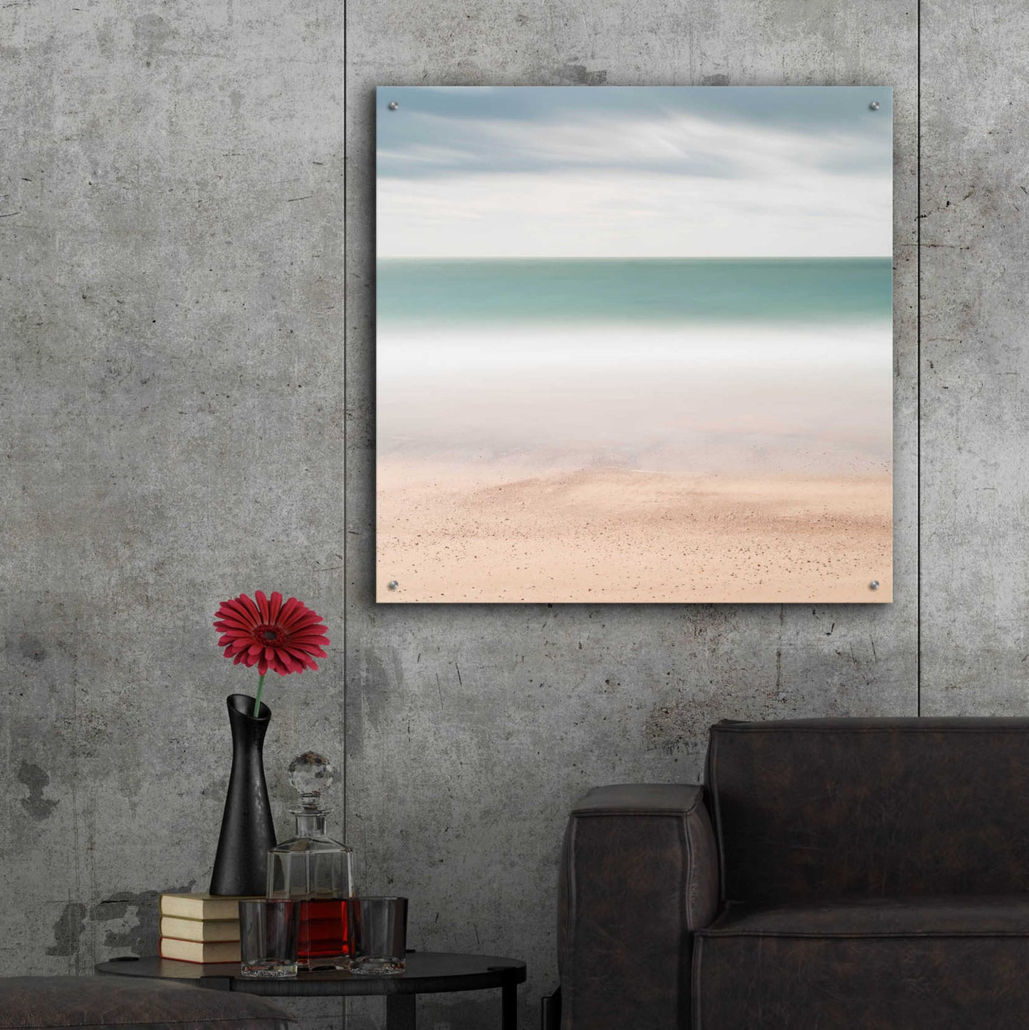 Epic Art 'Beach Sea Sky' by Wilco Dragt, Acrylic Glass Wall Art,36x36