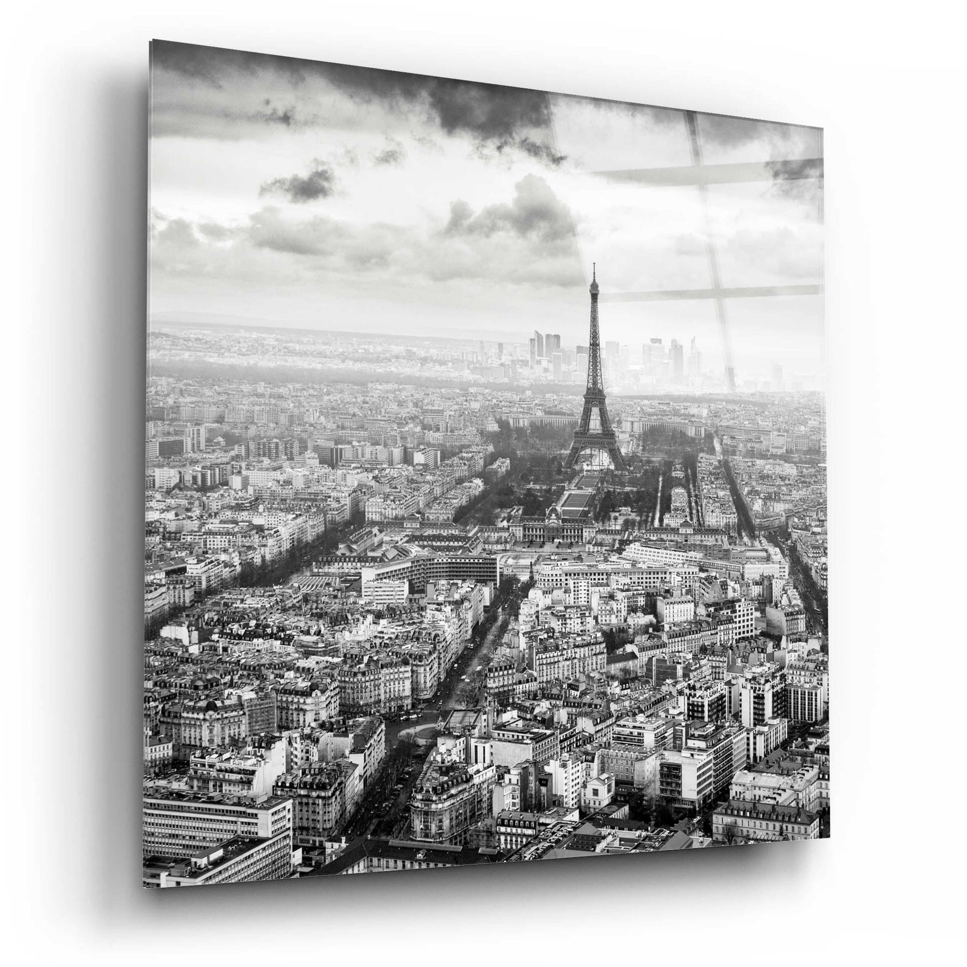 Epic Art 'La Tour Eiffel et La Defense' by Wilco Dragt, Acrylic Glass Wall Art,12x12