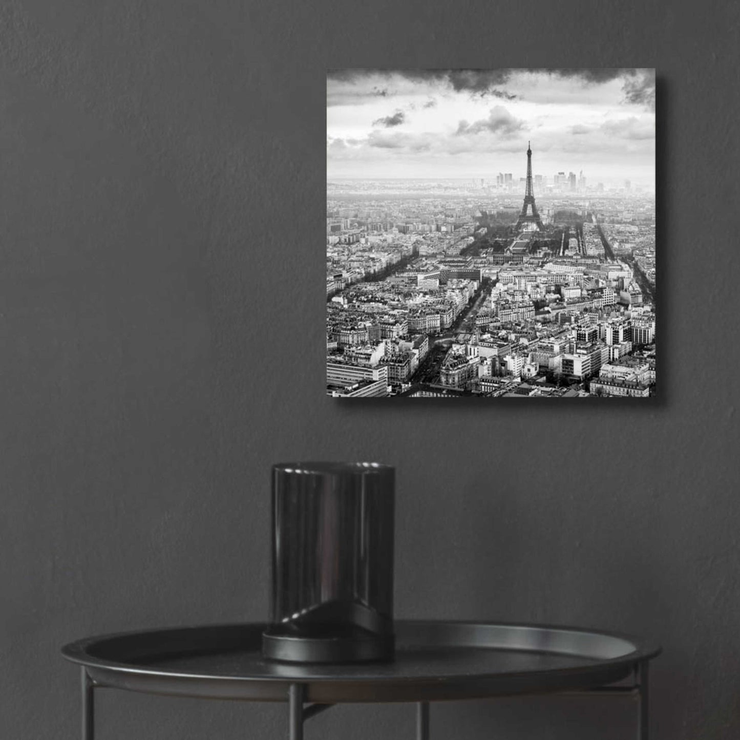 Epic Art 'La Tour Eiffel et La Defense' by Wilco Dragt, Acrylic Glass Wall Art,12x12