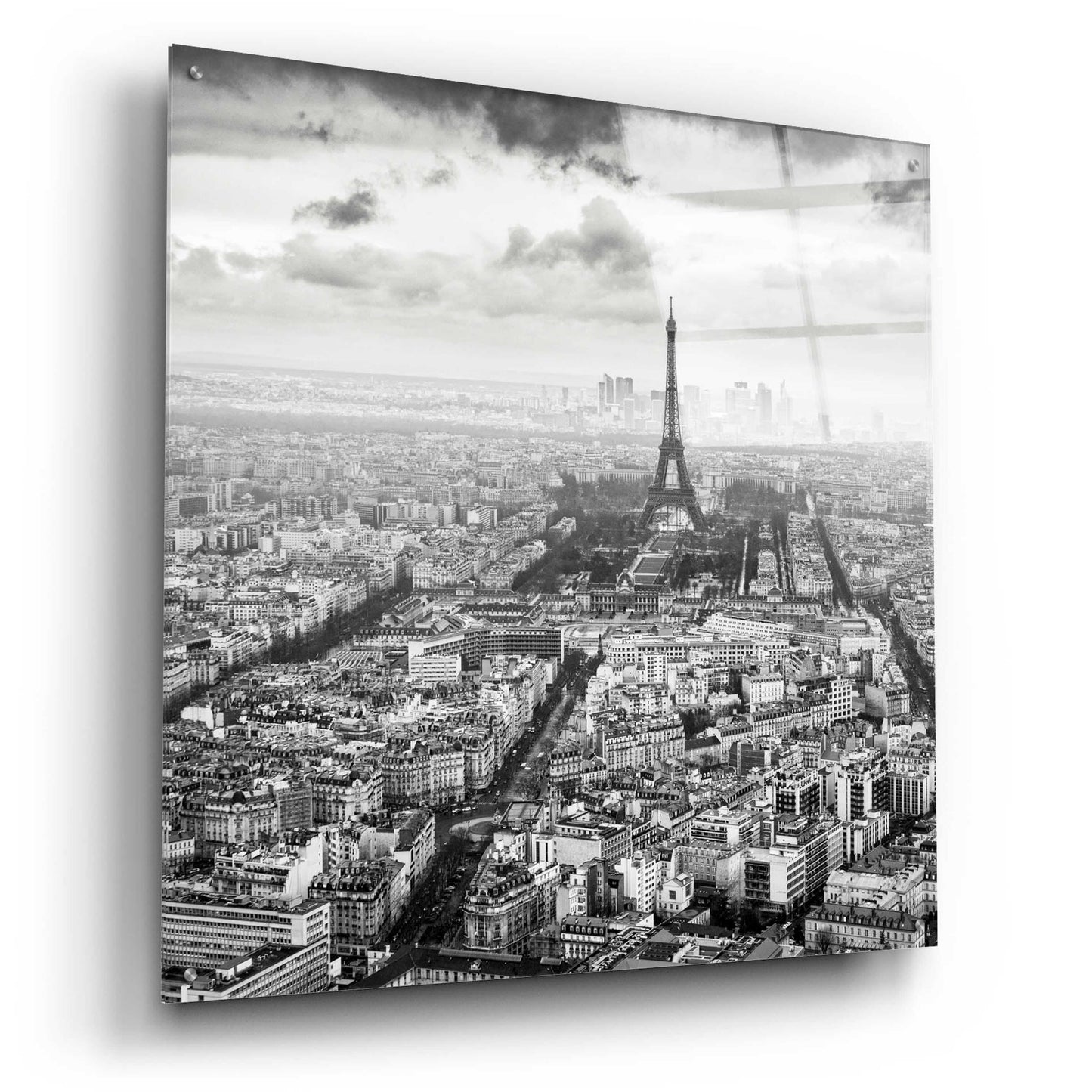 Epic Art 'La Tour Eiffel et La Defense' by Wilco Dragt, Acrylic Glass Wall Art,36x36