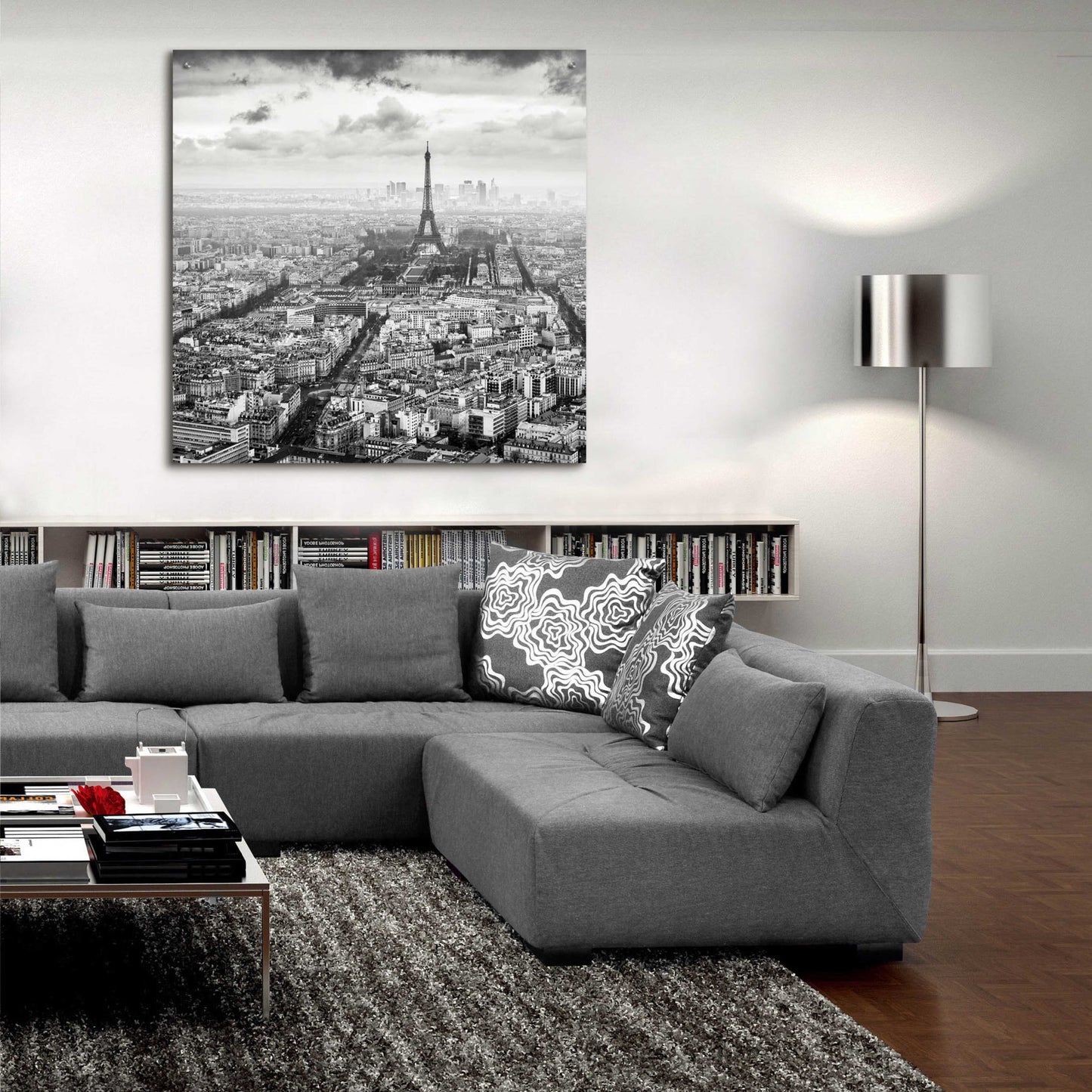 Epic Art 'La Tour Eiffel et La Defense' by Wilco Dragt, Acrylic Glass Wall Art,36x36