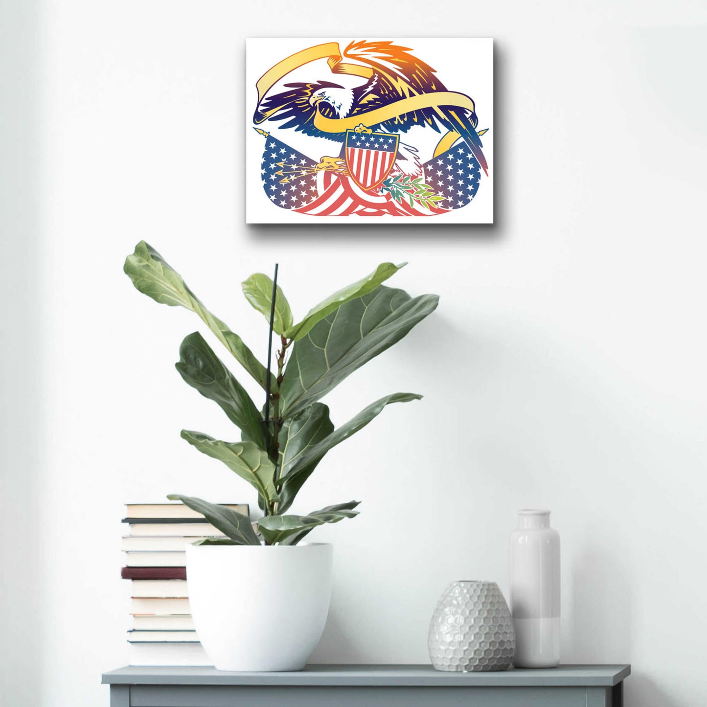 Epic Art 'American Eagle' by David Chestnutt, Acrylic Glass Wall Art,16x12