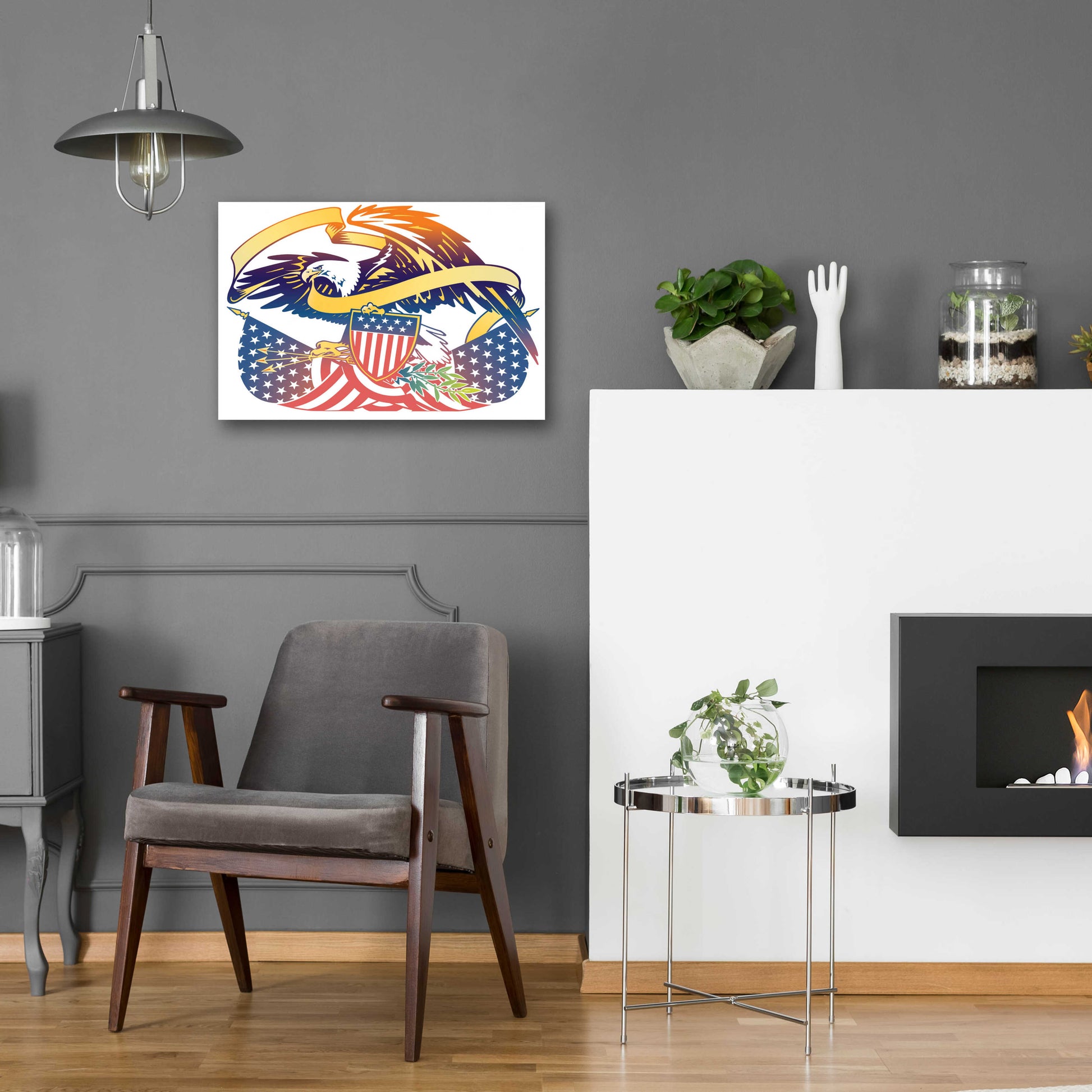 Epic Art 'American Eagle' by David Chestnutt, Acrylic Glass Wall Art,24x16