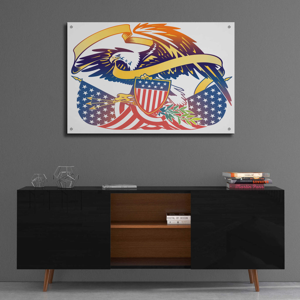 Epic Art 'American Eagle' by David Chestnutt, Acrylic Glass Wall Art,36x24