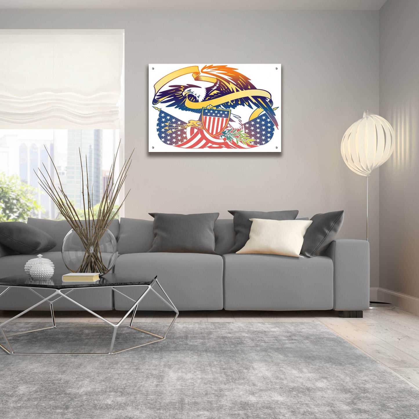 Epic Art 'American Eagle' by David Chestnutt, Acrylic Glass Wall Art,36x24