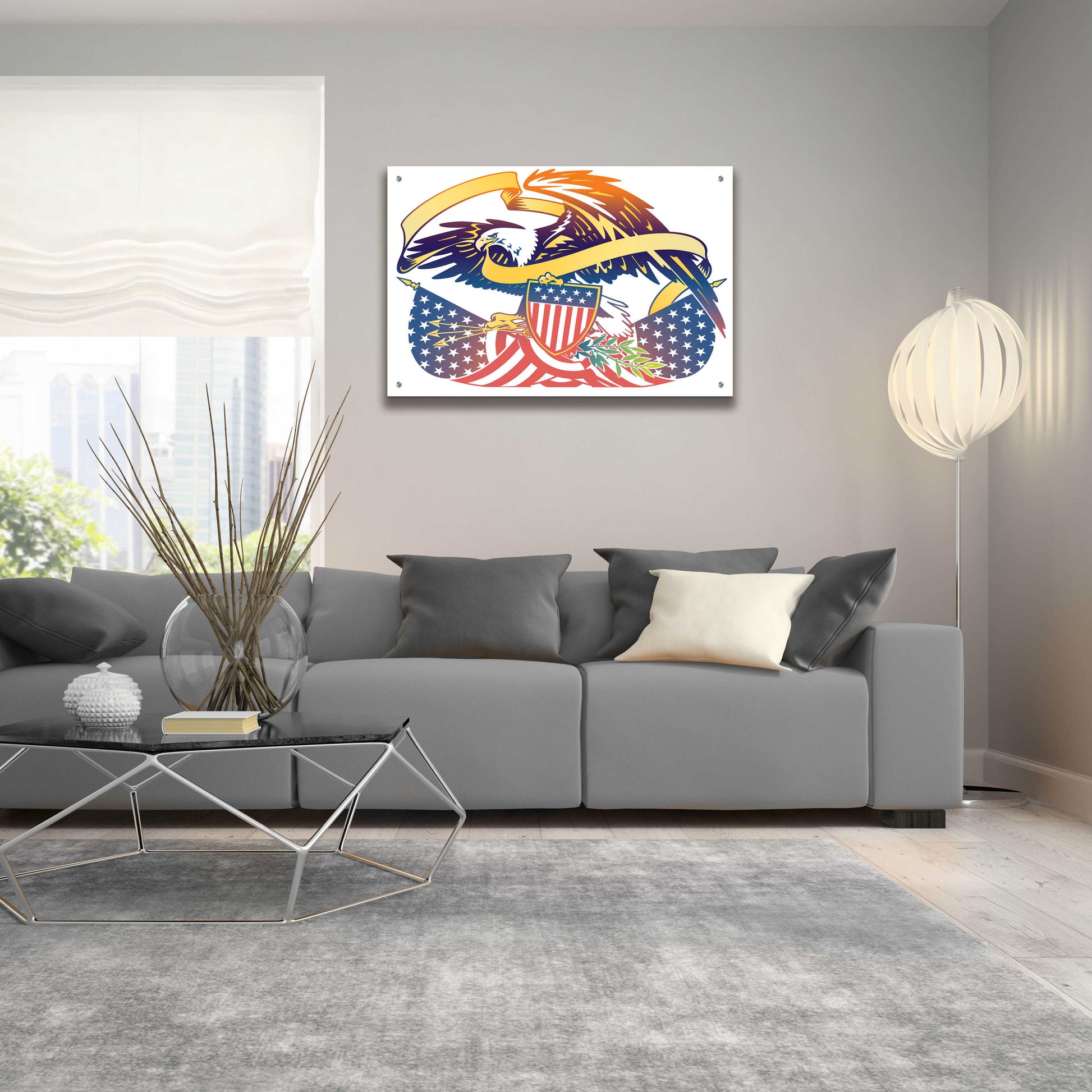 Epic Art 'American Eagle' by David Chestnutt, Acrylic Glass Wall Art,36x24