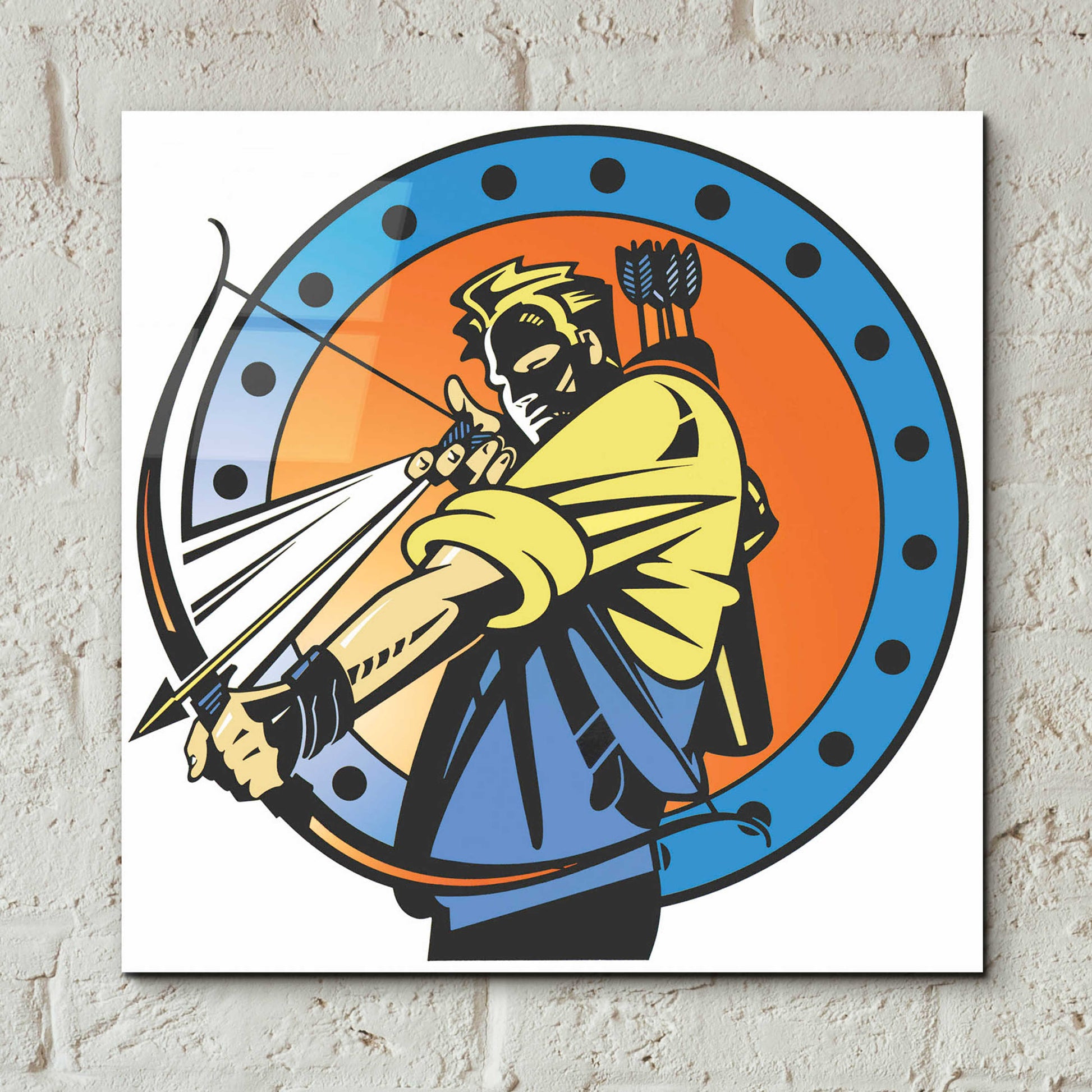 Epic Art 'Archer' by David Chestnutt, Acrylic Glass Wall Art,12x12