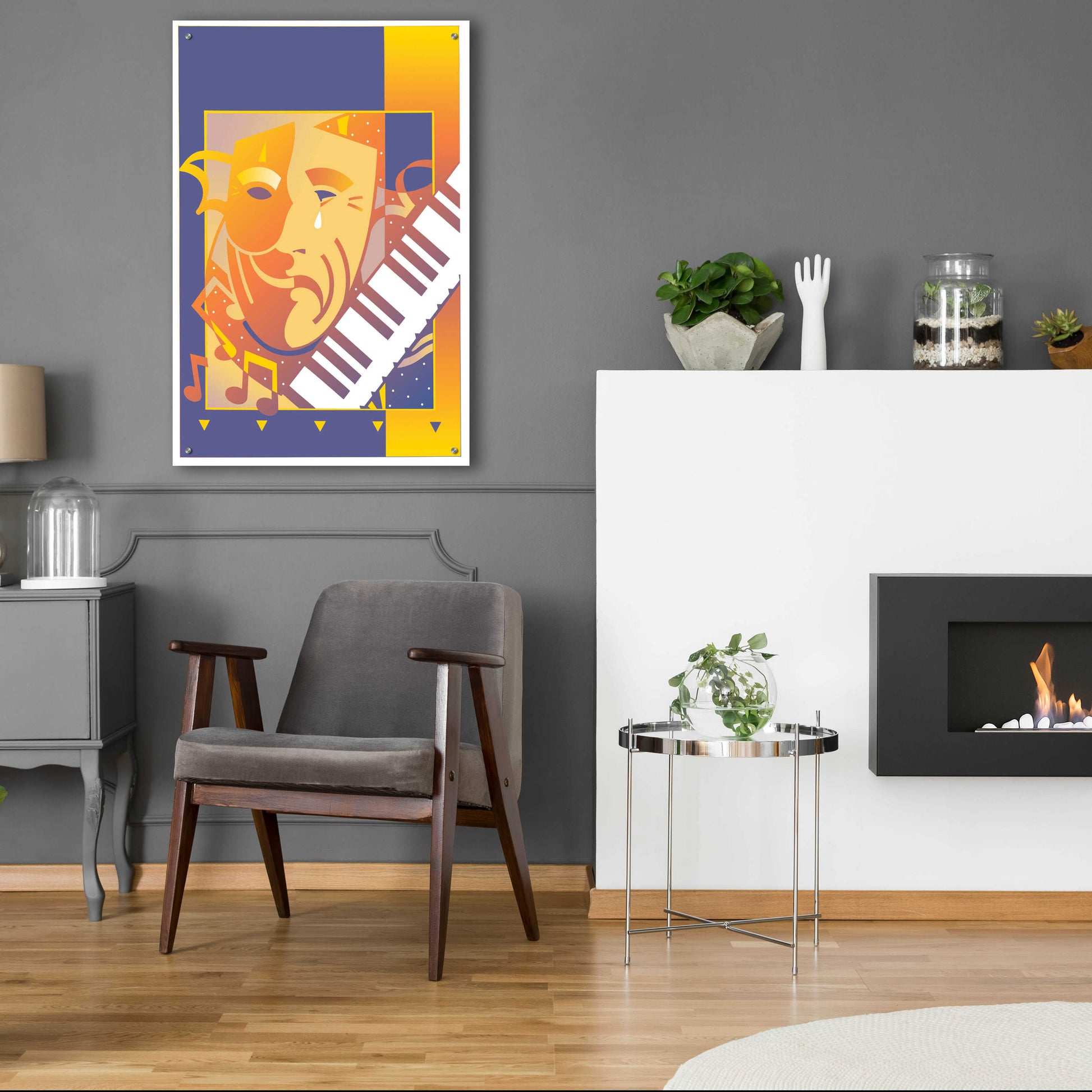 Epic Art 'Arts And Music' by David Chestnutt, Acrylic Glass Wall Art,24x36