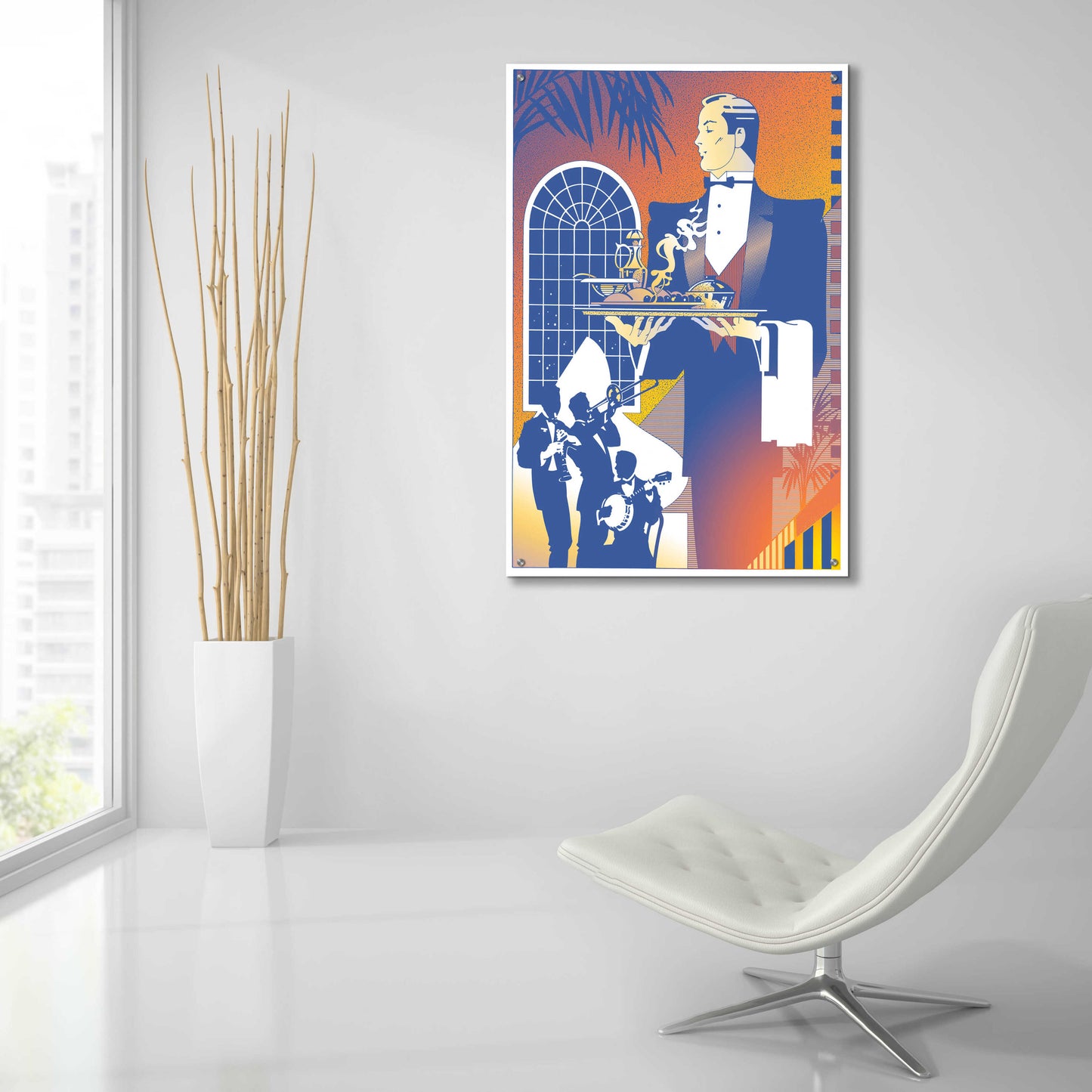 Epic Art 'Band And Waiter' by David Chestnutt, Acrylic Glass Wall Art,24x36