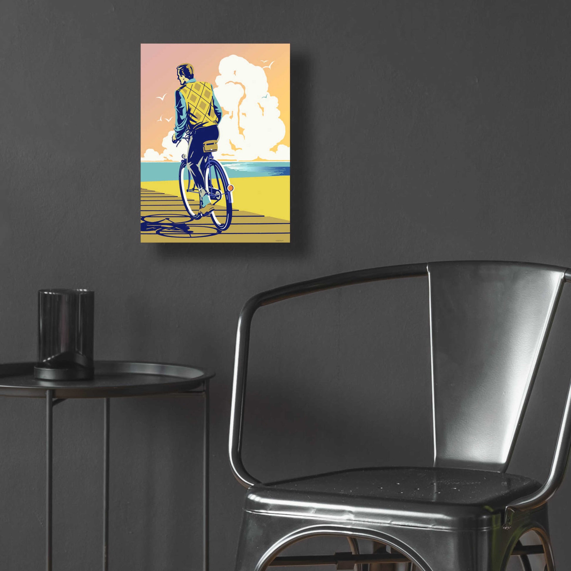 Epic Art 'Beach Bike' by David Chestnutt, Acrylic Glass Wall Art,12x16