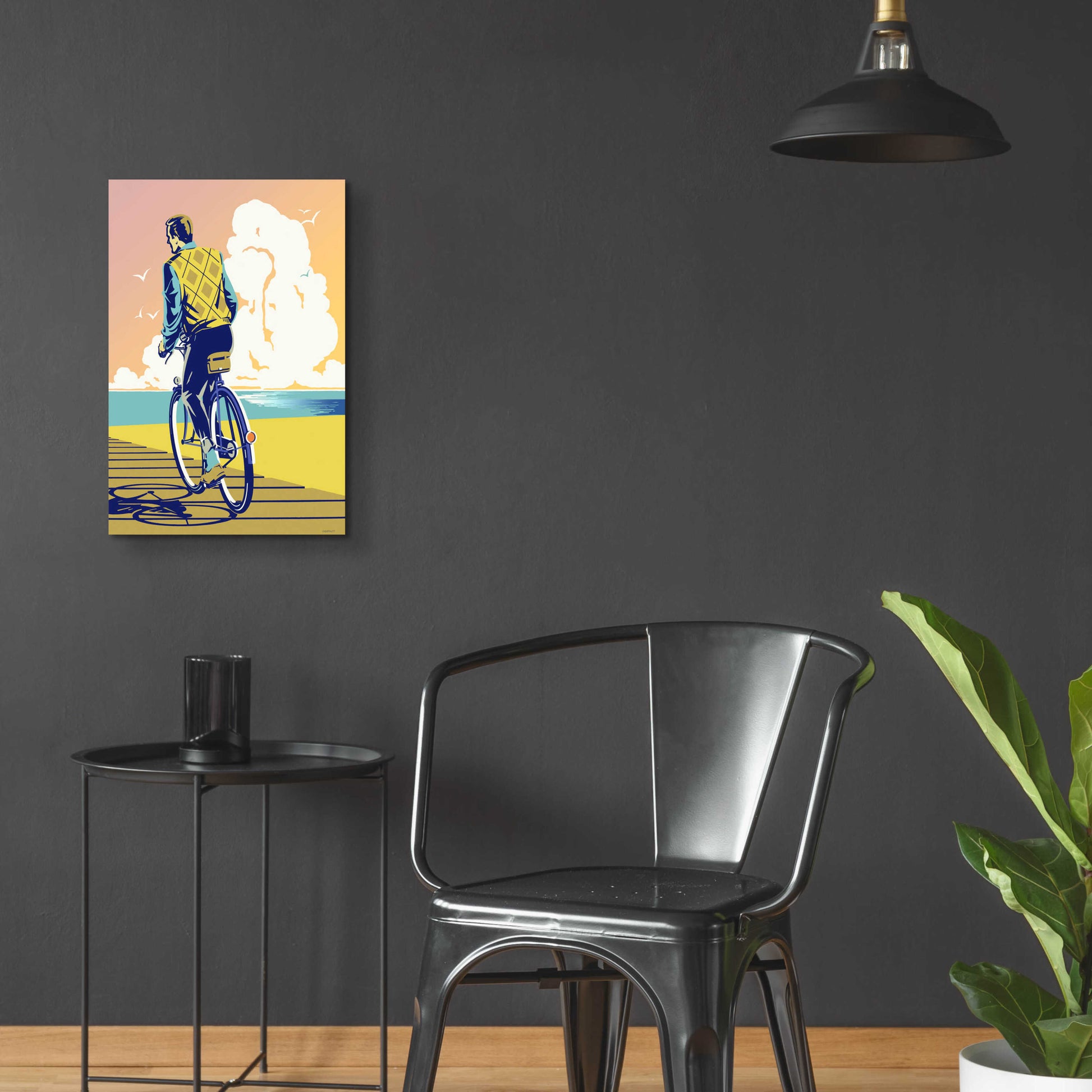 Epic Art 'Beach Bike' by David Chestnutt, Acrylic Glass Wall Art,16x24