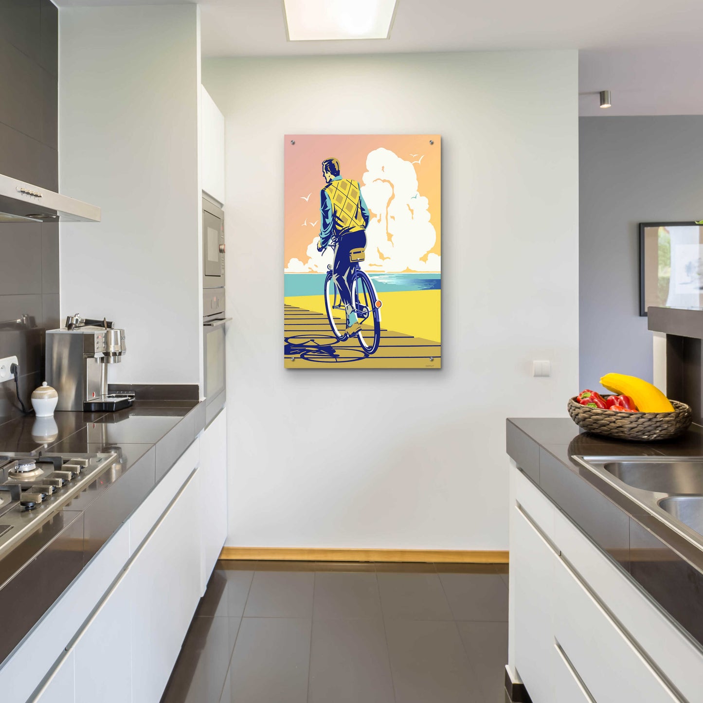 Epic Art 'Beach Bike' by David Chestnutt, Acrylic Glass Wall Art,24x36