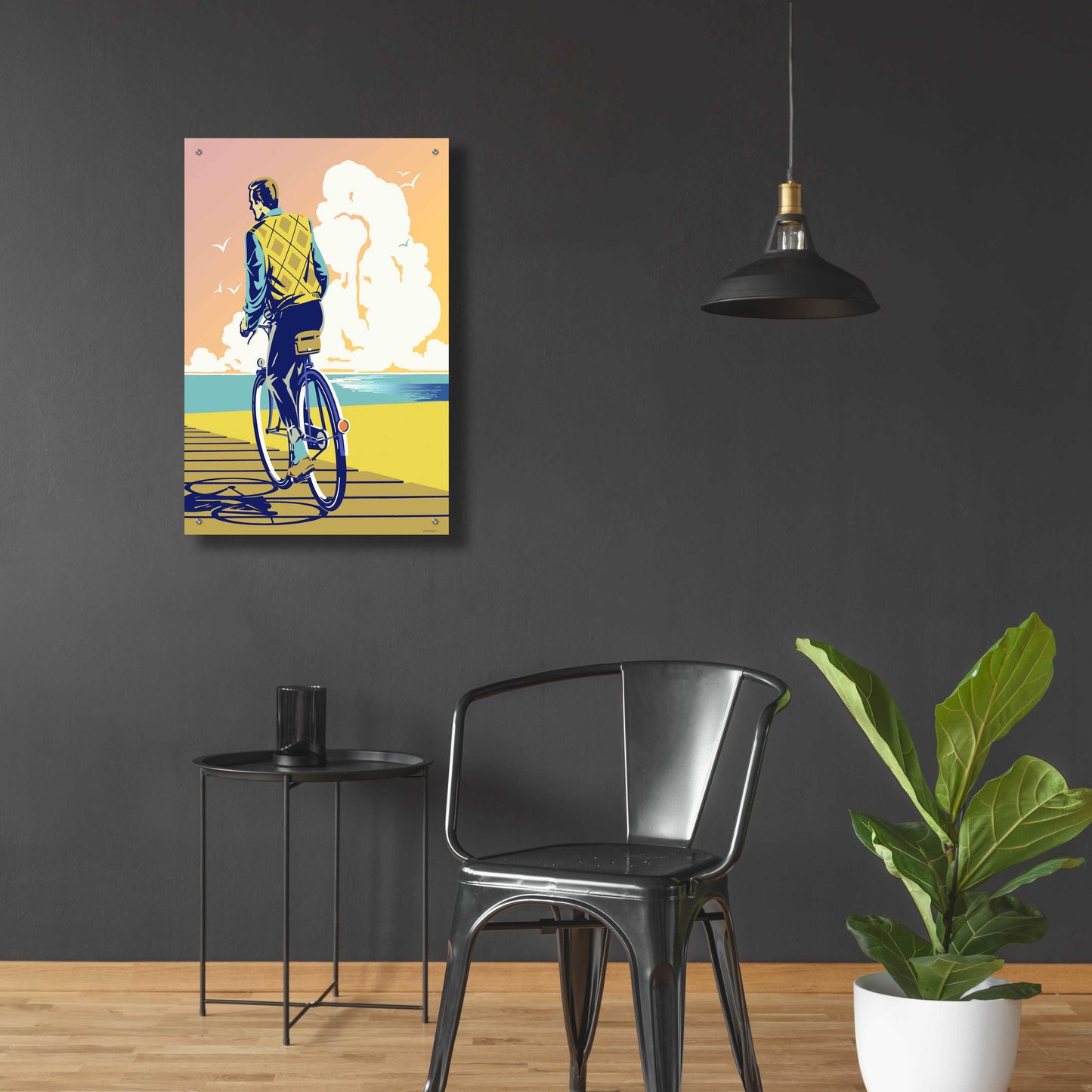 Epic Art 'Beach Bike' by David Chestnutt, Acrylic Glass Wall Art,24x36