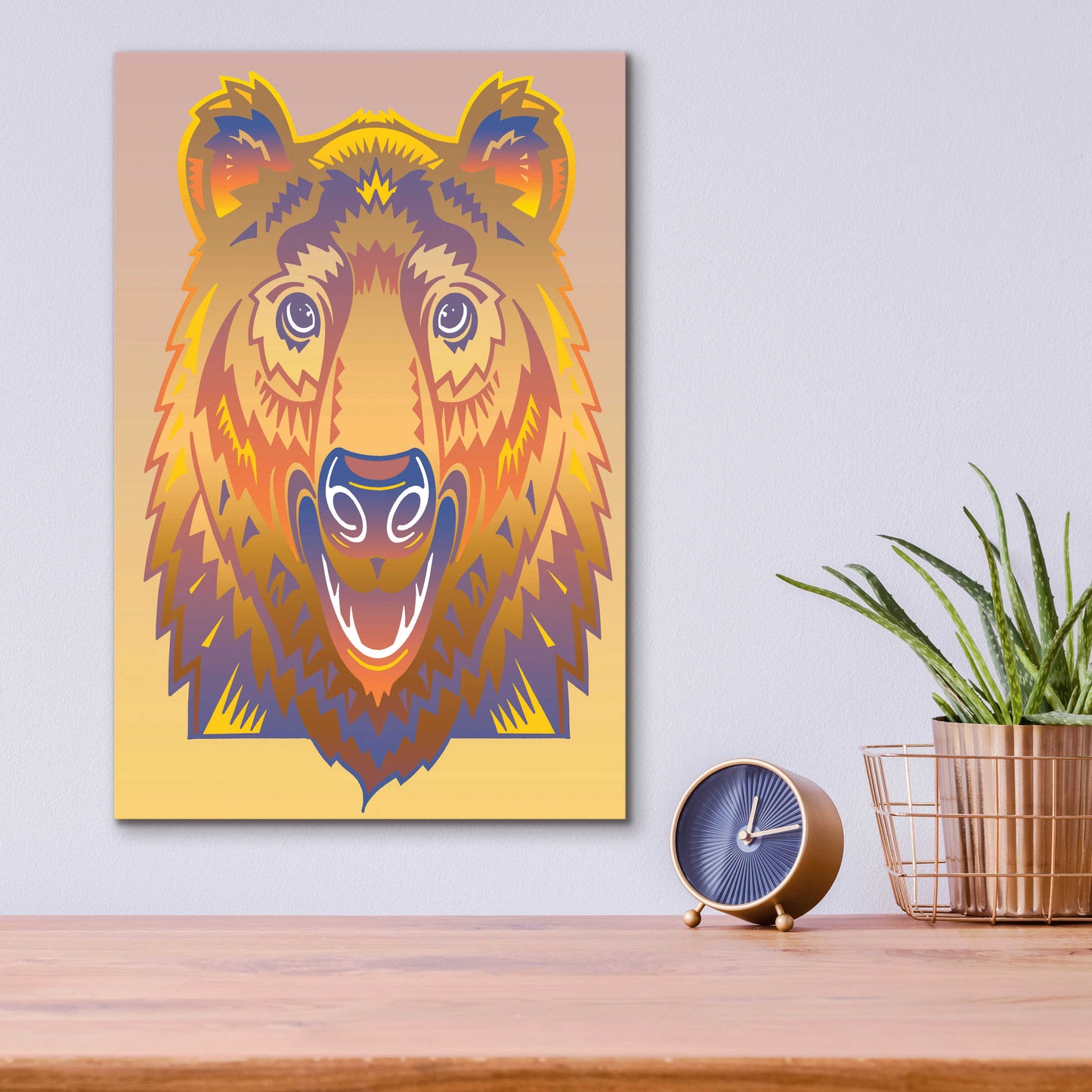 Epic Art 'Bear' by David Chestnutt, Acrylic Glass Wall Art,12x16