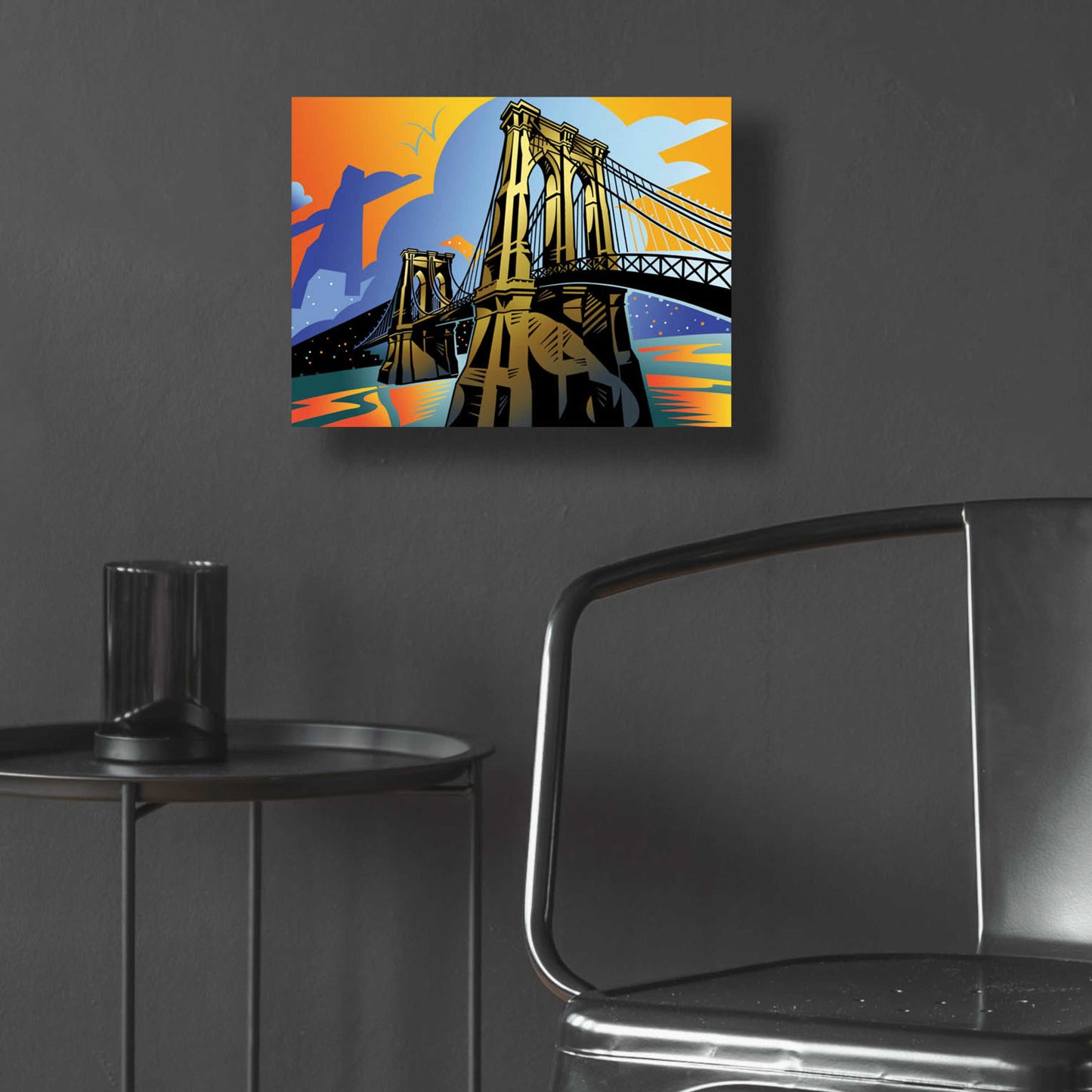 Epic Art 'Brooklyn Bridge' by David Chestnutt, Acrylic Glass Wall Art,16x12