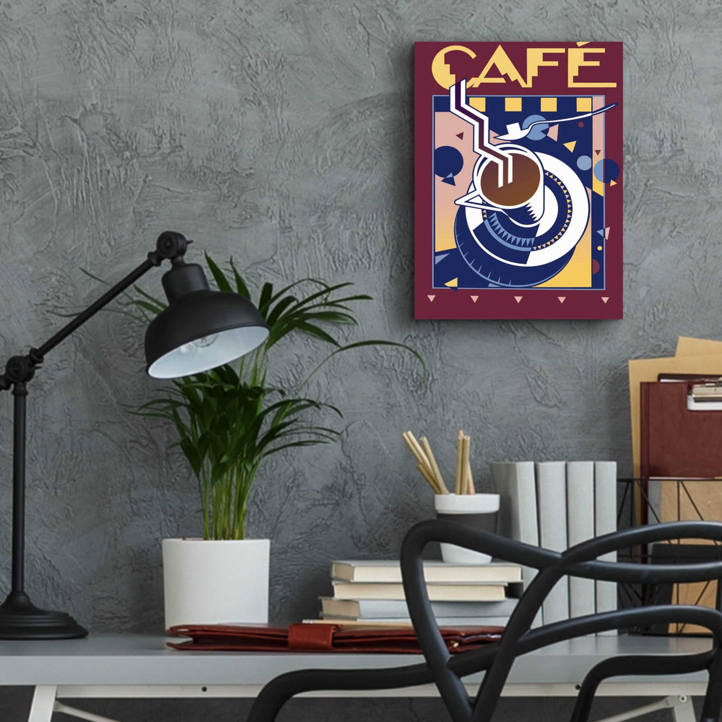 Epic Art 'Cafe' by David Chestnutt, Acrylic Glass Wall Art,12x16