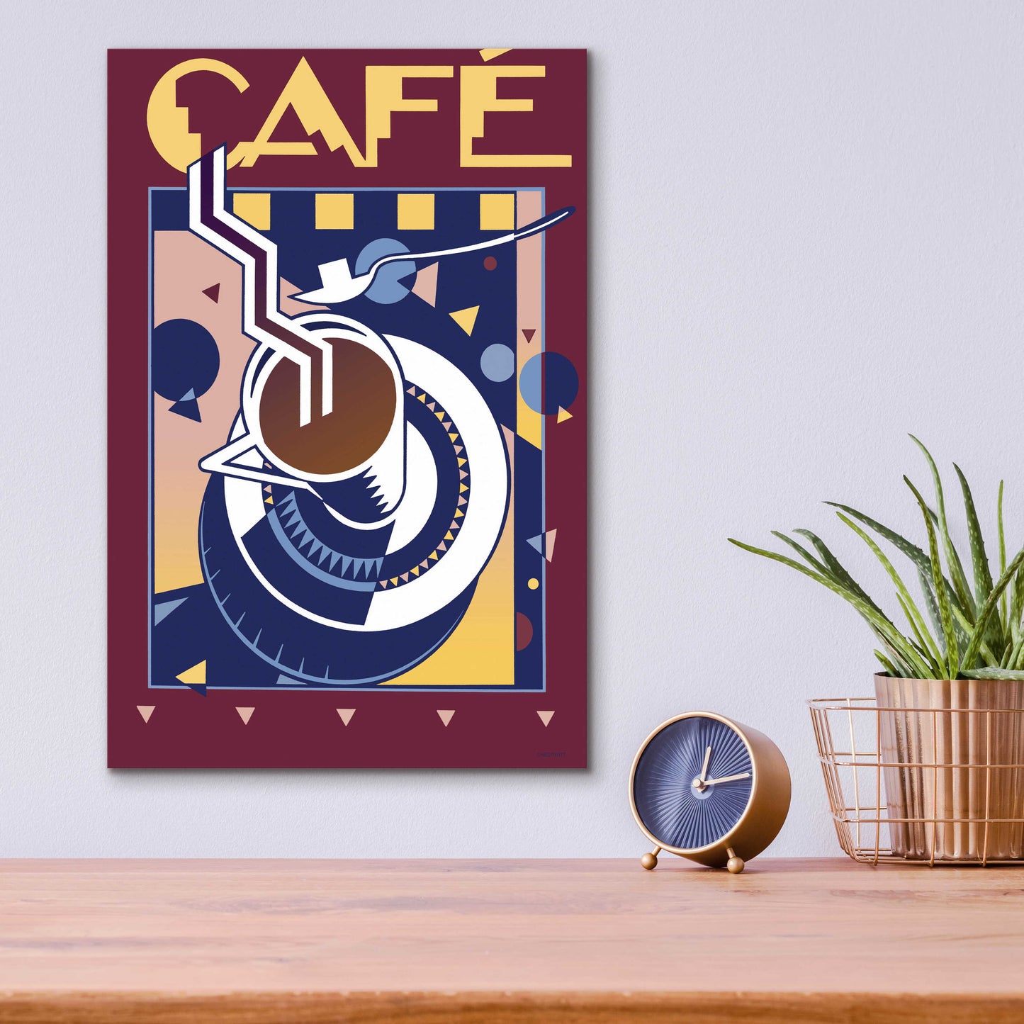 Epic Art 'Cafe' by David Chestnutt, Acrylic Glass Wall Art,12x16