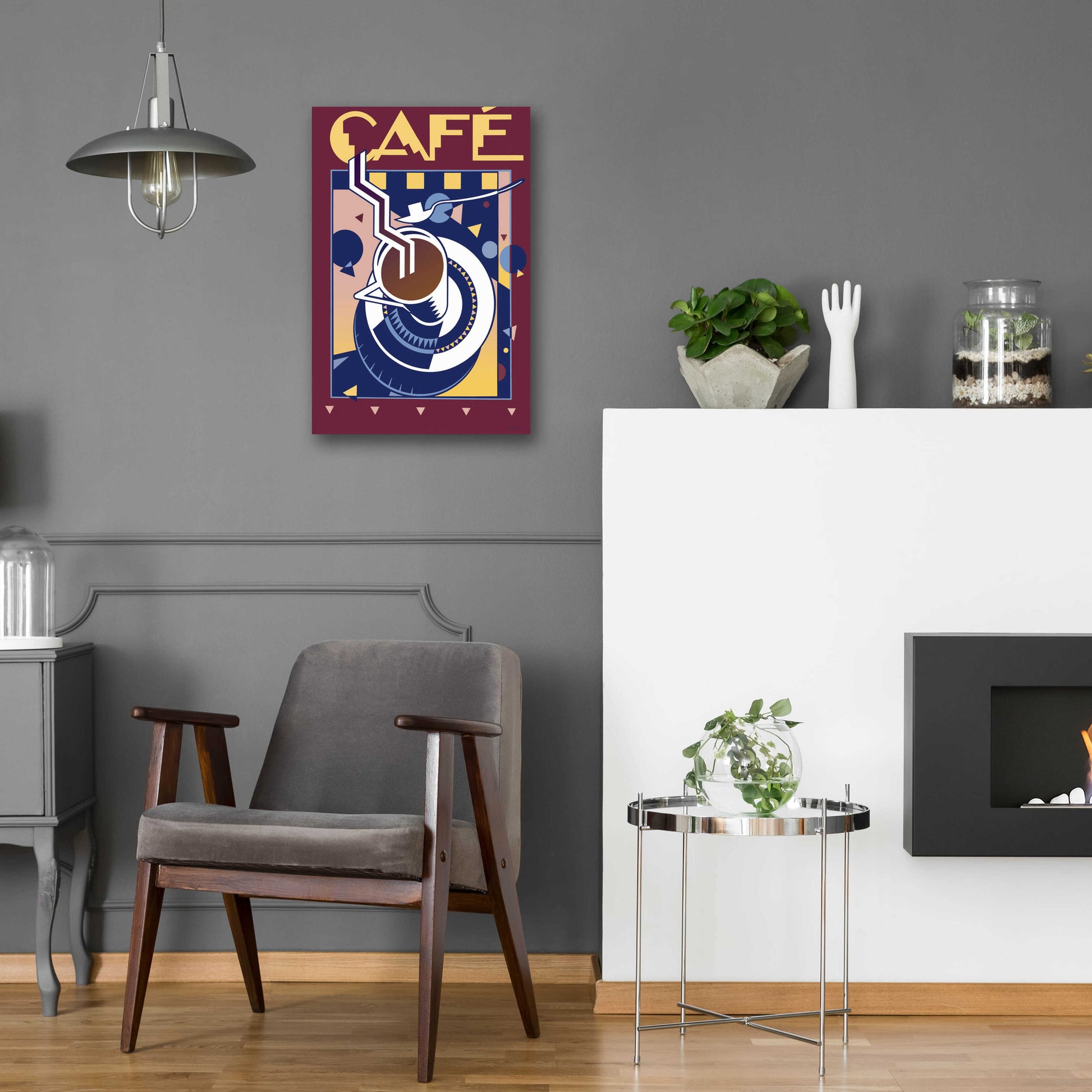 Epic Art 'Cafe' by David Chestnutt, Acrylic Glass Wall Art,16x24