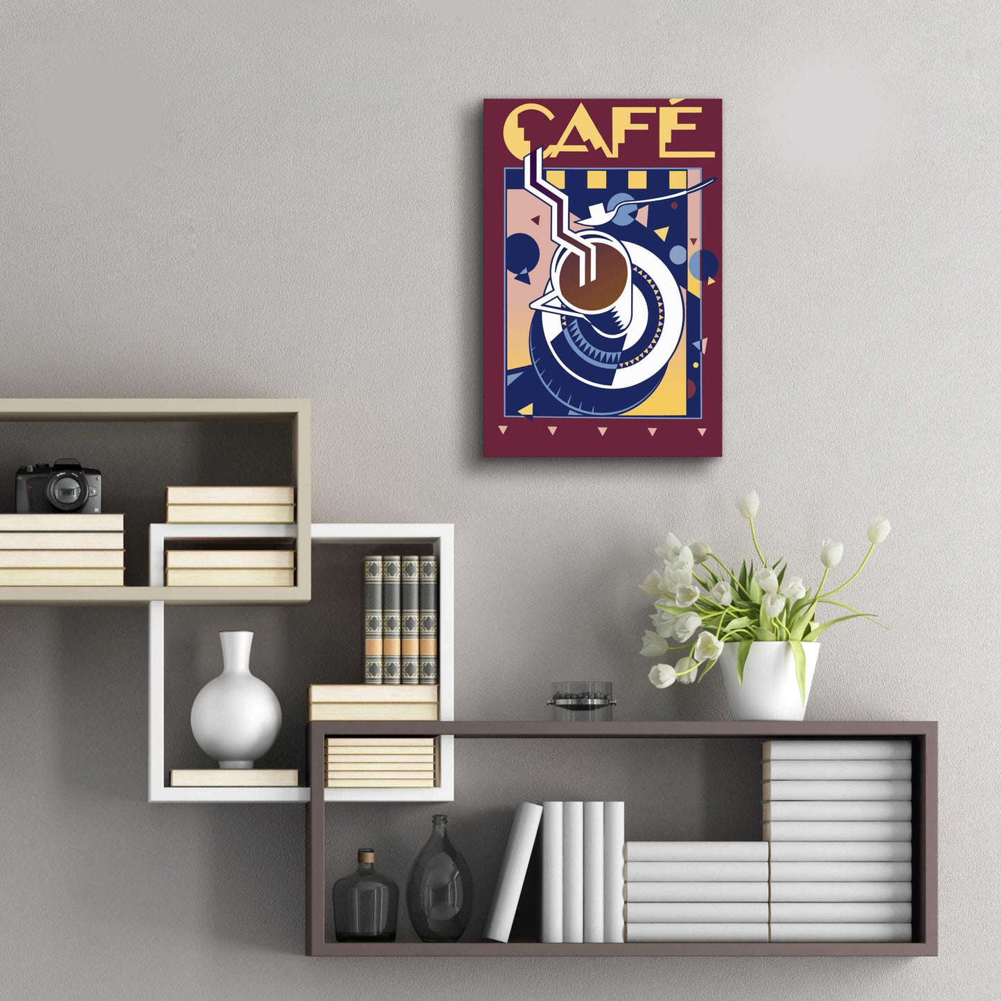 Epic Art 'Cafe' by David Chestnutt, Acrylic Glass Wall Art,16x24