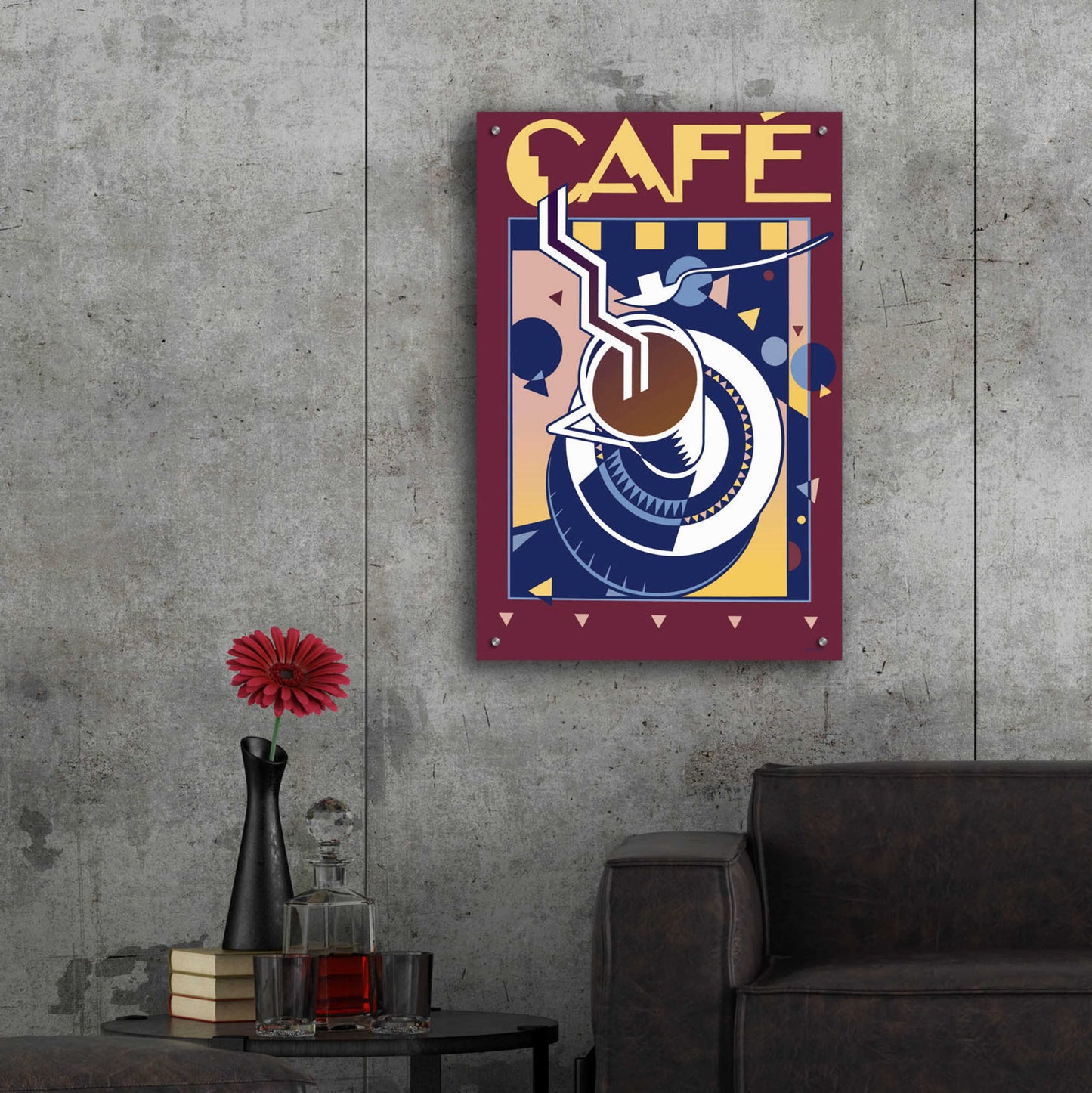 Epic Art 'Cafe' by David Chestnutt, Acrylic Glass Wall Art,24x36