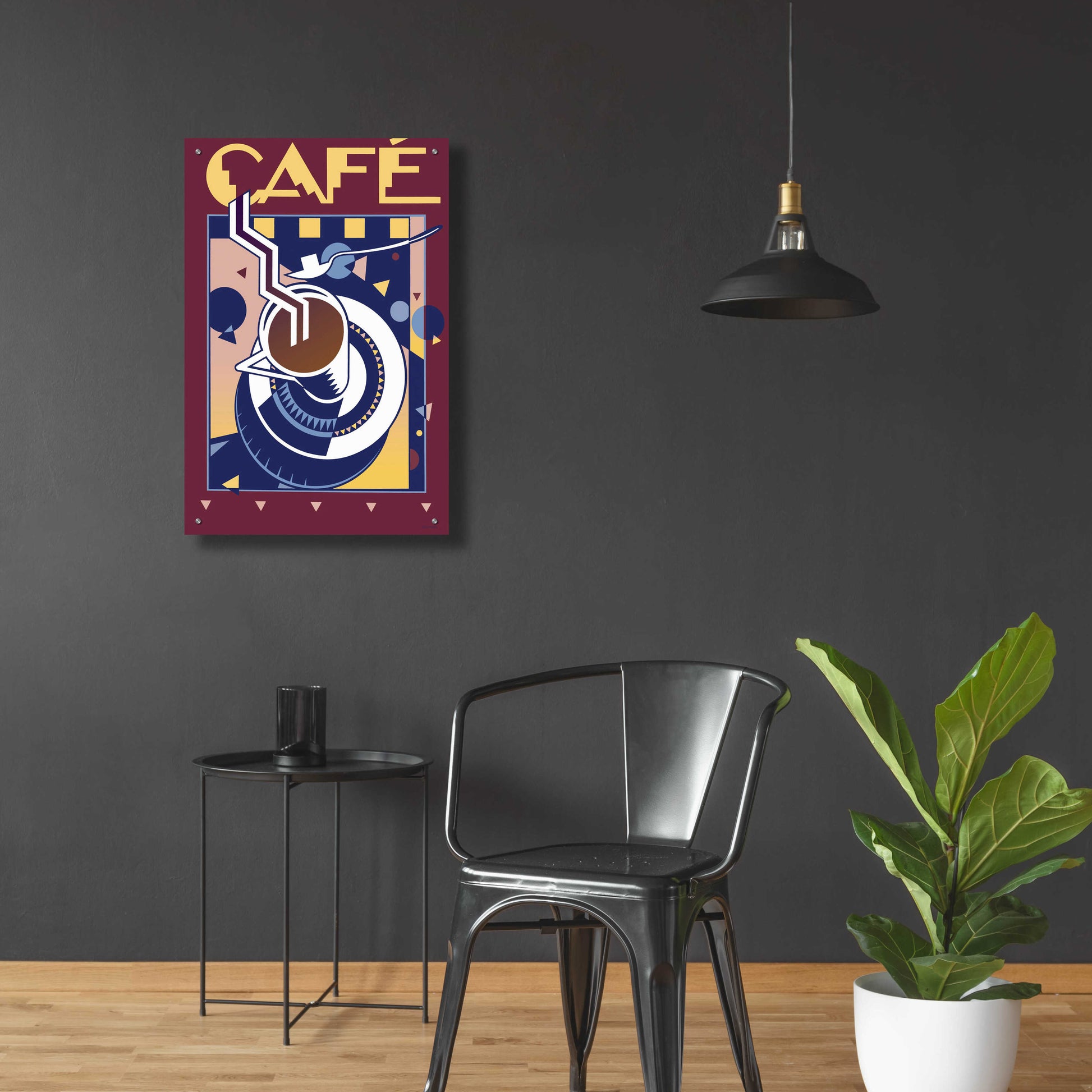 Epic Art 'Cafe' by David Chestnutt, Acrylic Glass Wall Art,24x36