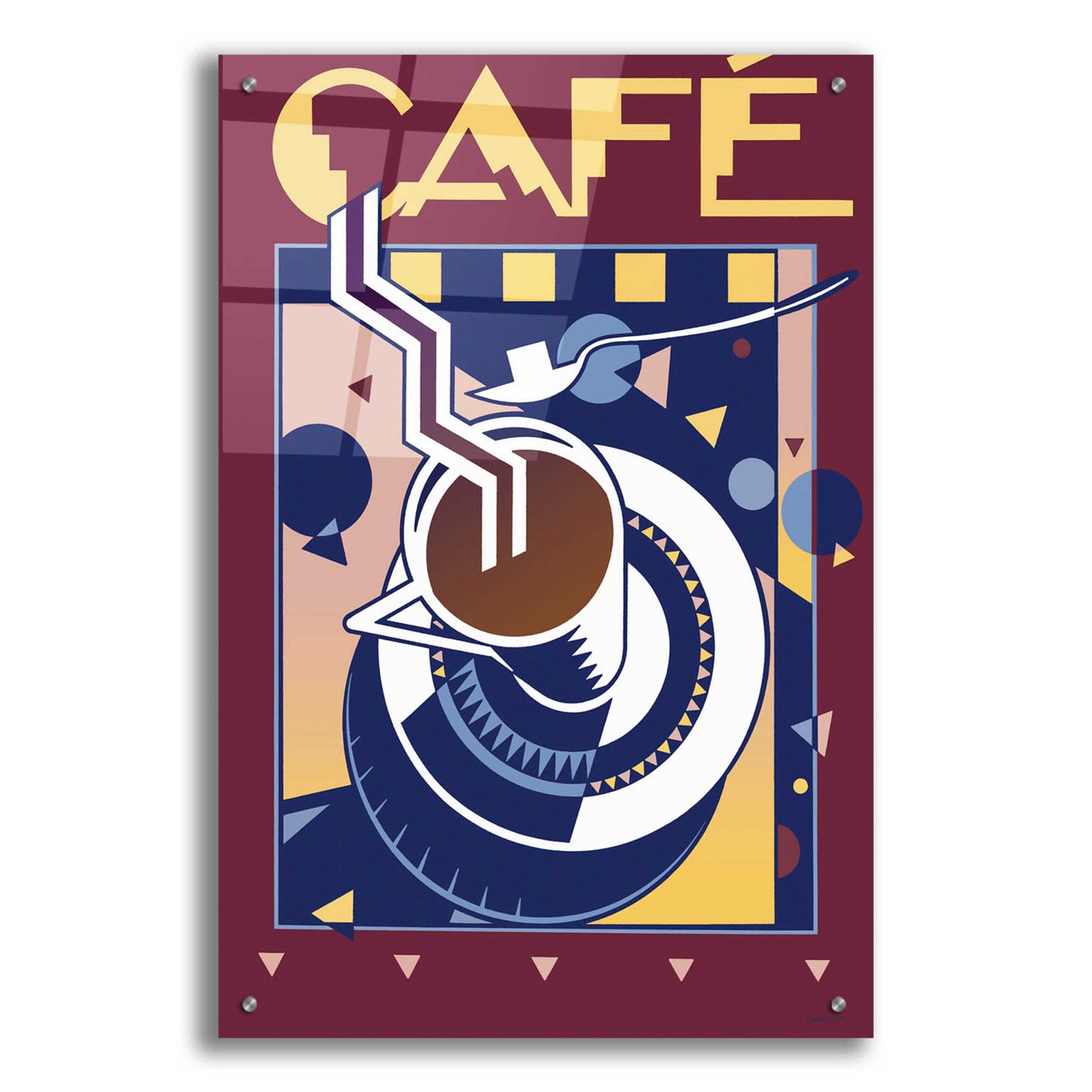 Epic Art 'Cafe' by David Chestnutt, Acrylic Glass Wall Art,24x36