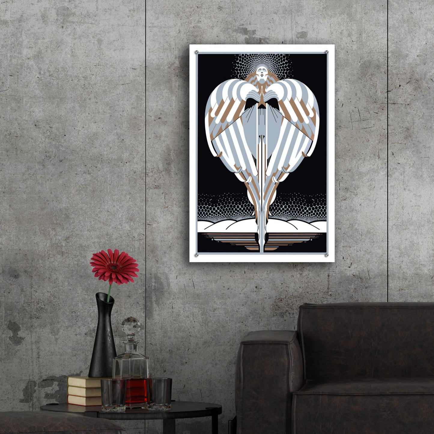 Epic Art 'Christmas Angel' by David Chestnutt, Acrylic Glass Wall Art,24x36