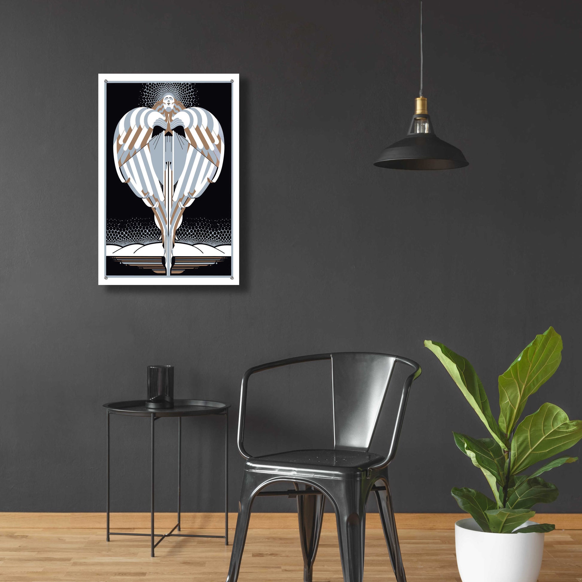 Epic Art 'Christmas Angel' by David Chestnutt, Acrylic Glass Wall Art,24x36