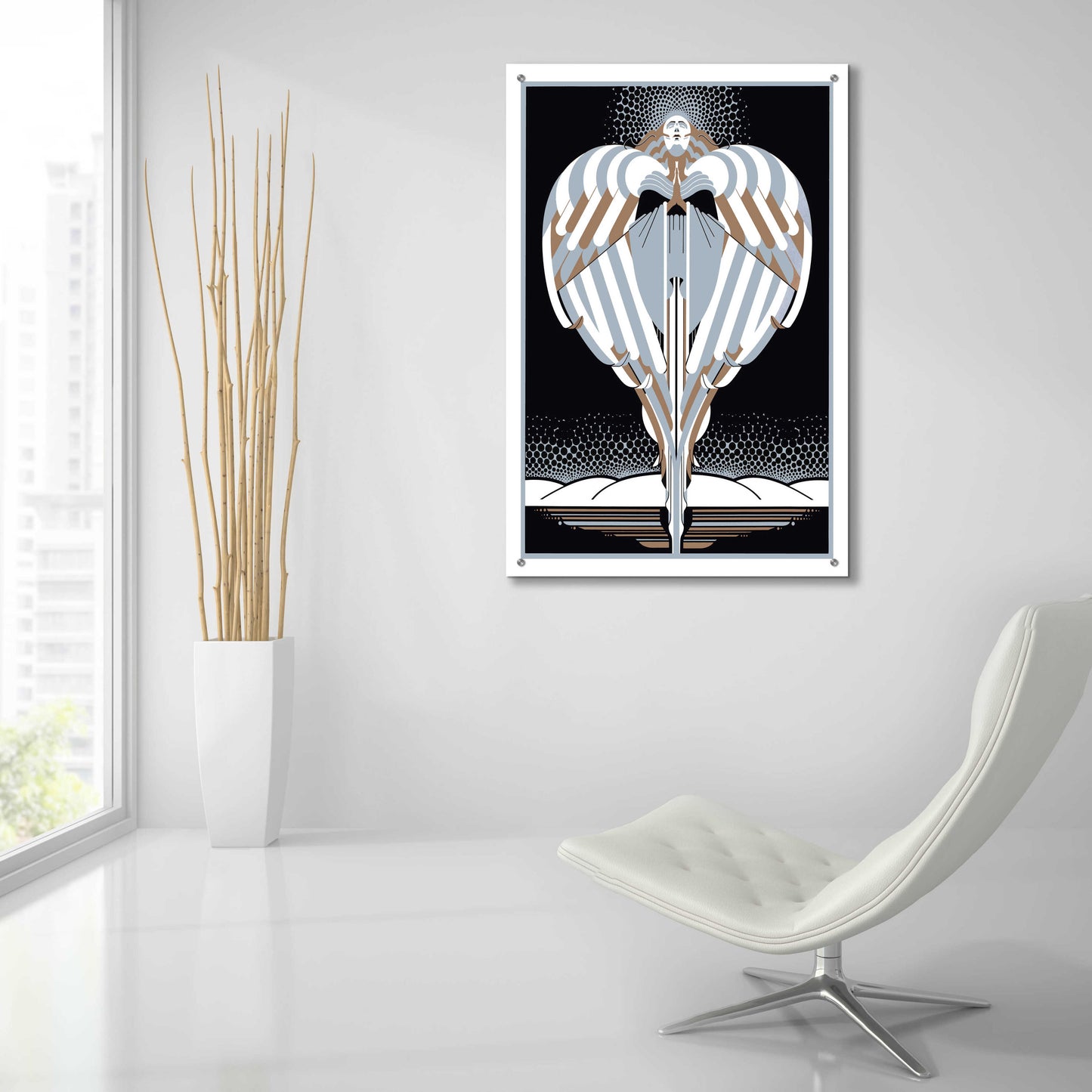 Epic Art 'Christmas Angel' by David Chestnutt, Acrylic Glass Wall Art,24x36