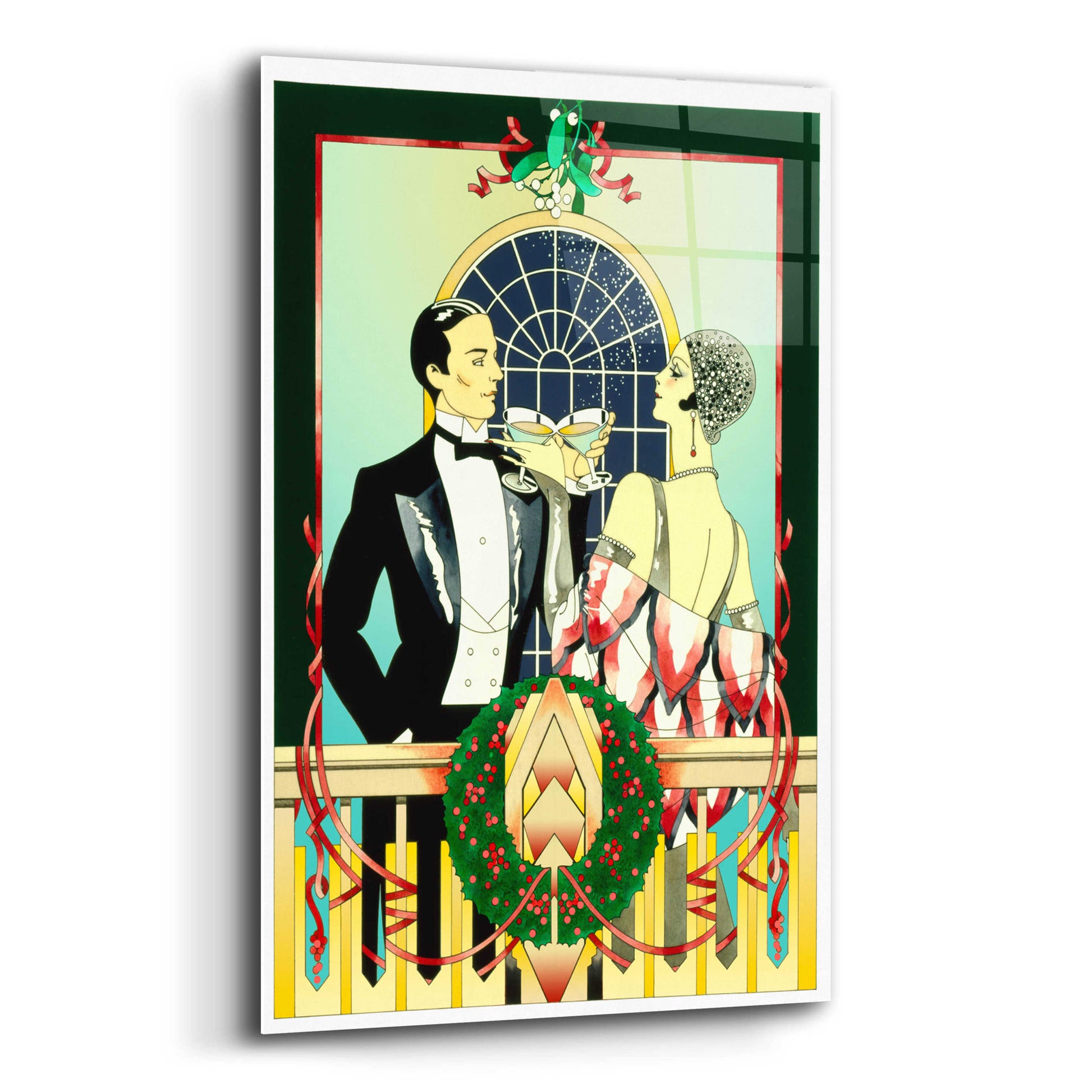 Epic Art 'Christmas Toast' by David Chestnutt, Acrylic Glass Wall Art,12x16