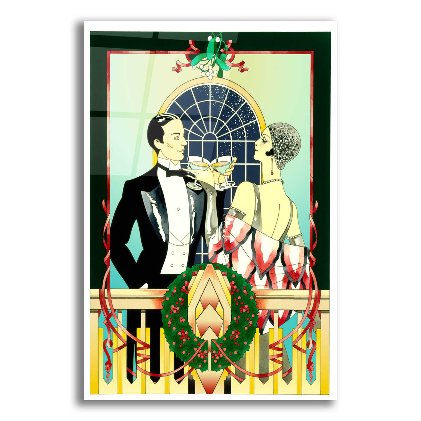 Epic Art 'Christmas Toast' by David Chestnutt, Acrylic Glass Wall Art,16x24