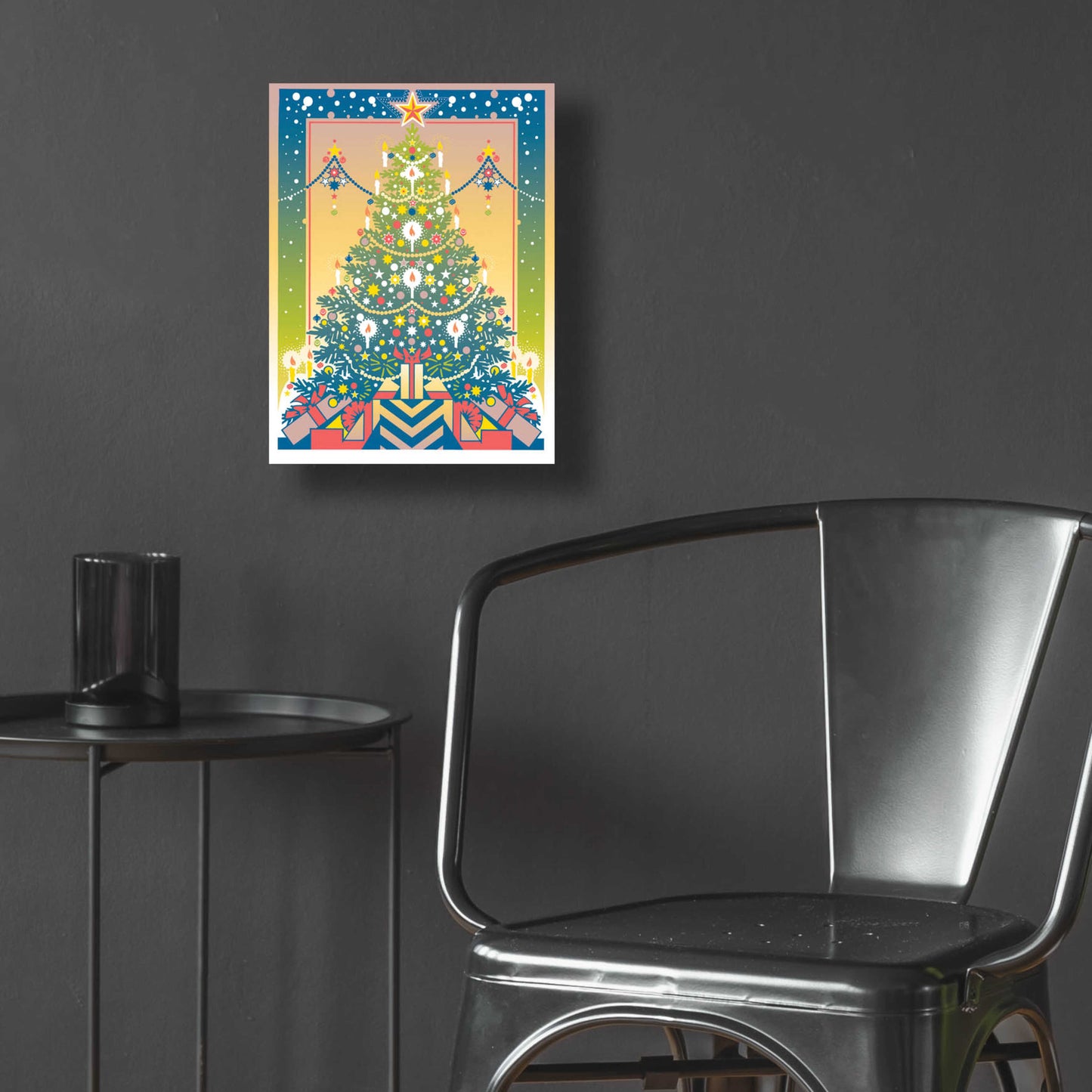 Epic Art 'Christmas Tree' by David Chestnutt, Acrylic Glass Wall Art,12x16