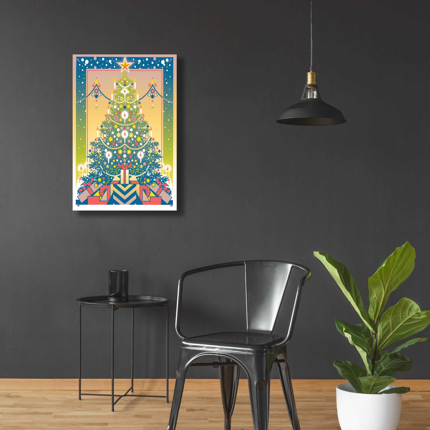 Epic Art 'Christmas Tree' by David Chestnutt, Acrylic Glass Wall Art,24x36