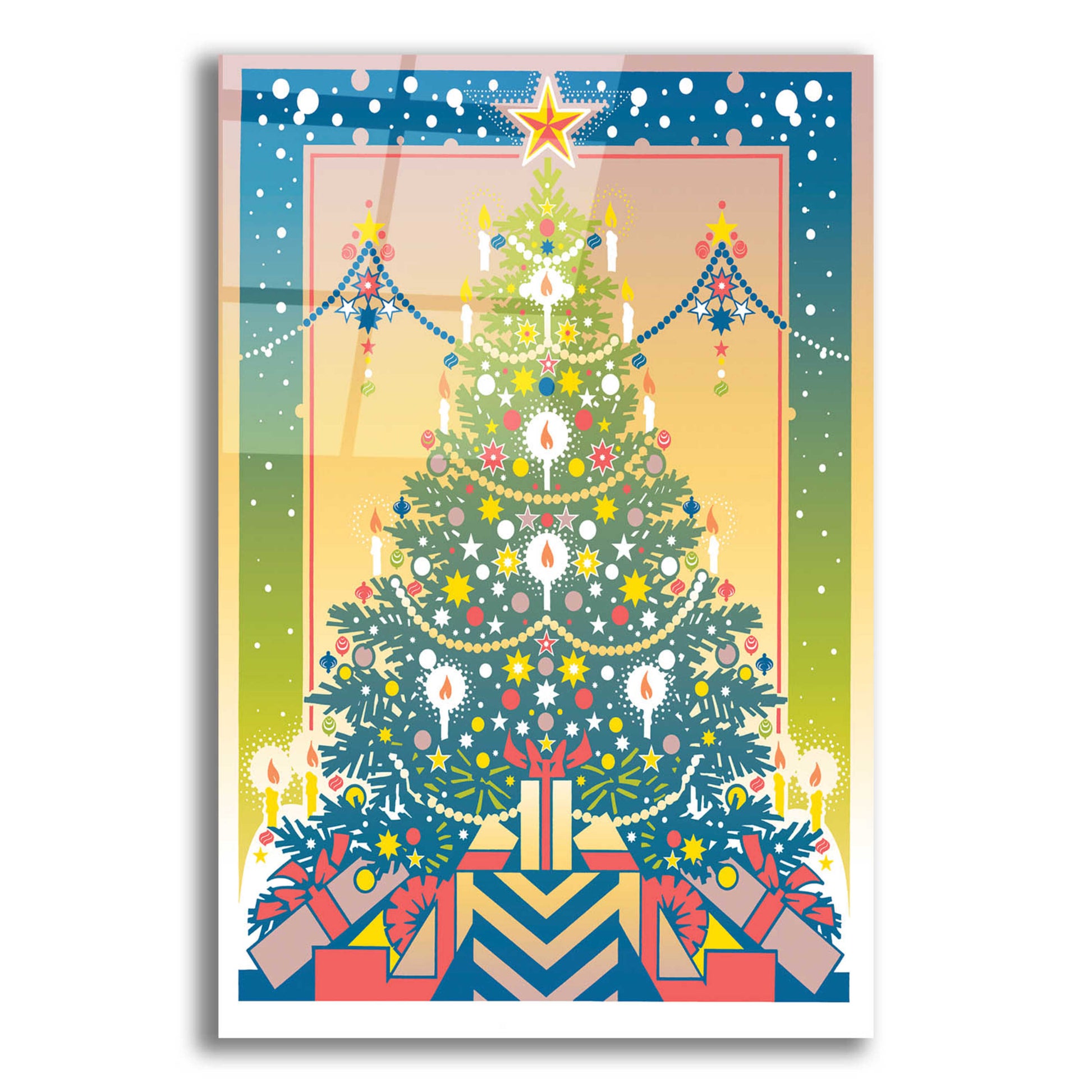 Epic Art 'Christmas Tree' by David Chestnutt, Acrylic Glass Wall Art