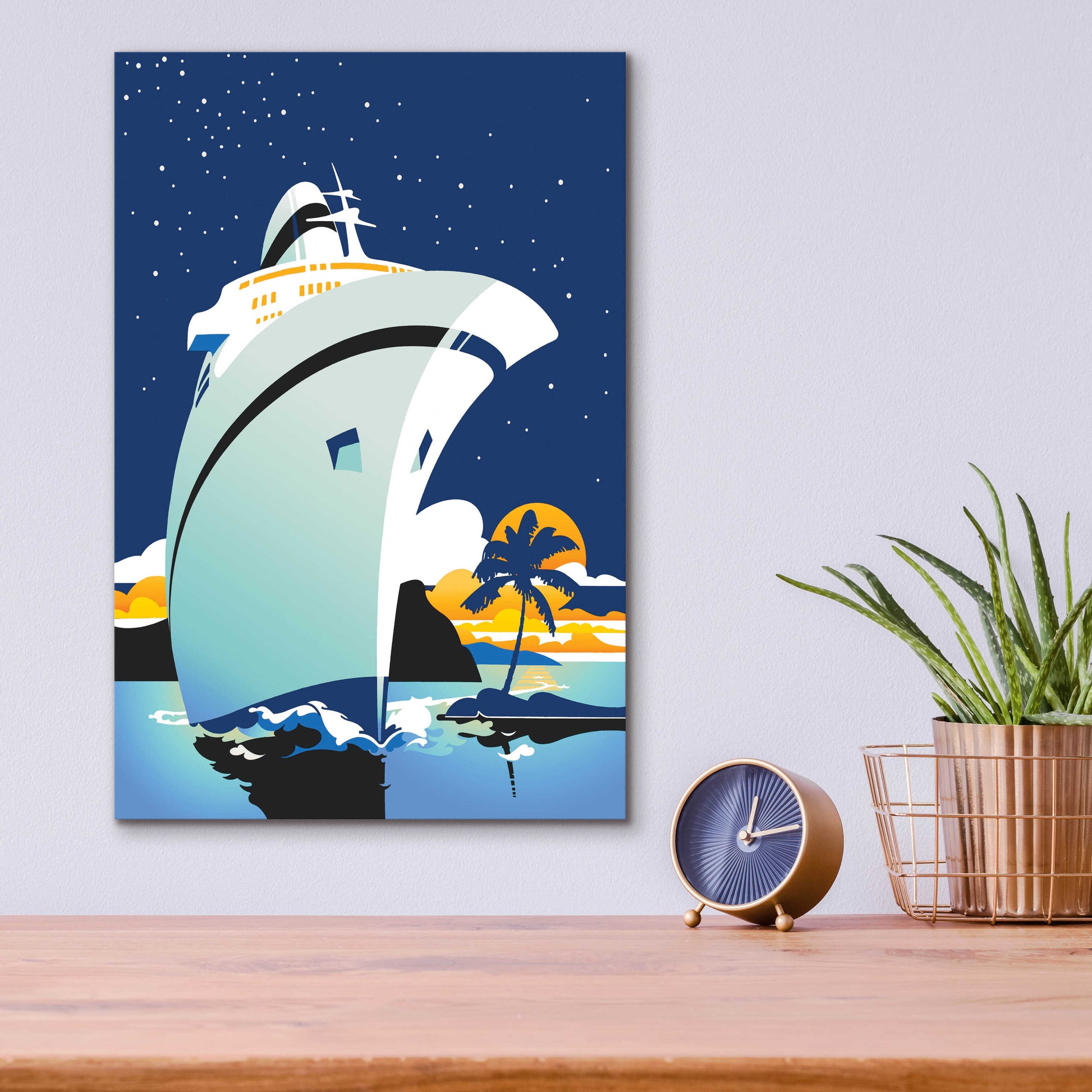 Epic Art 'Cruise Cover' by David Chestnutt, Acrylic Glass Wall Art,12x16