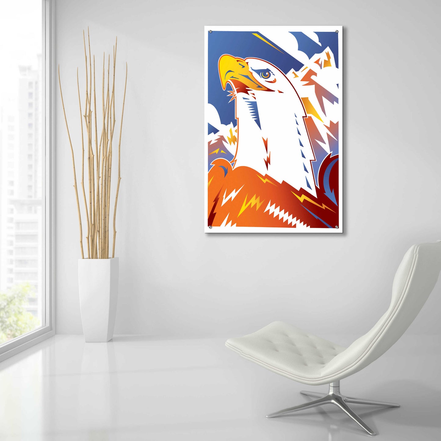 Epic Art 'Eagle' by David Chestnutt, Acrylic Glass Wall Art,24x36