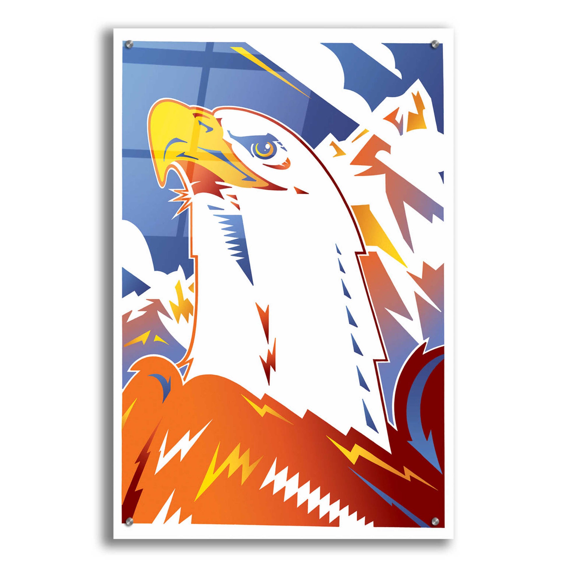 Epic Art 'Eagle' by David Chestnutt, Acrylic Glass Wall Art,24x36