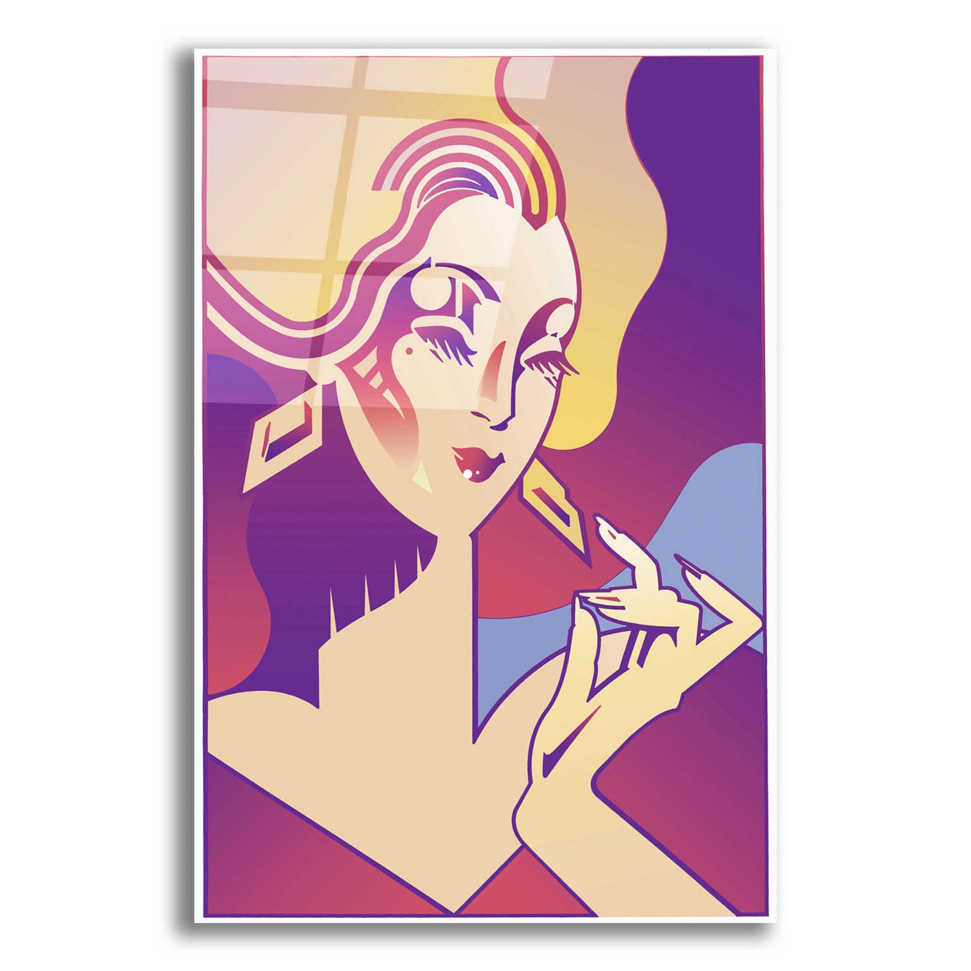 Epic Art 'Femme Fatale' by David Chestnutt, Acrylic Glass Wall Art,12x16