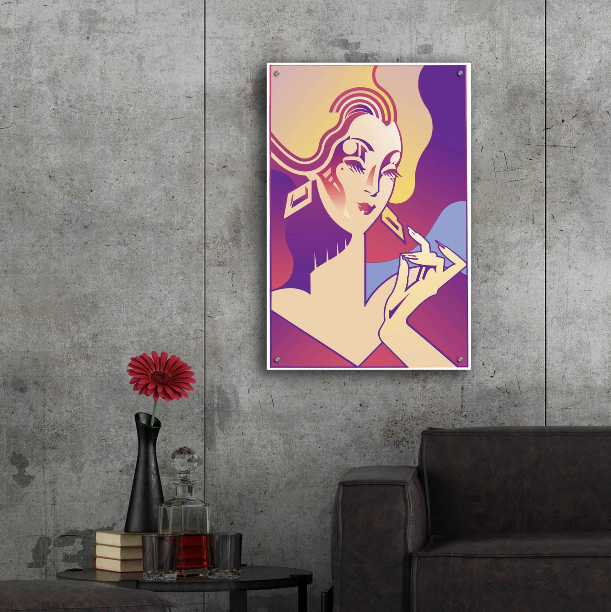 Epic Art 'Femme Fatale' by David Chestnutt, Acrylic Glass Wall Art,24x36