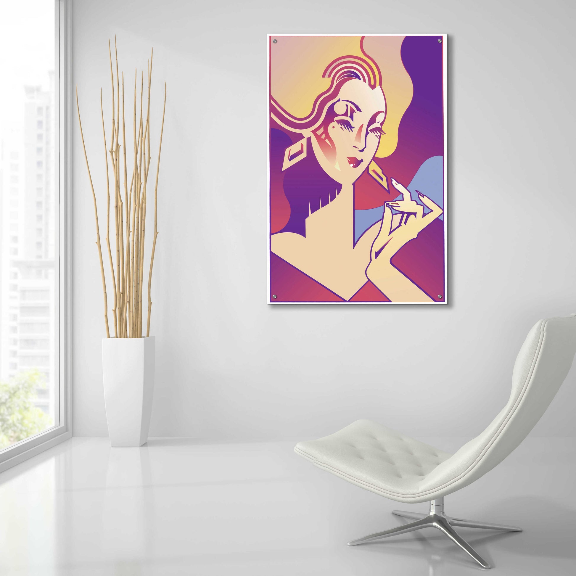 Epic Art 'Femme Fatale' by David Chestnutt, Acrylic Glass Wall Art,24x36