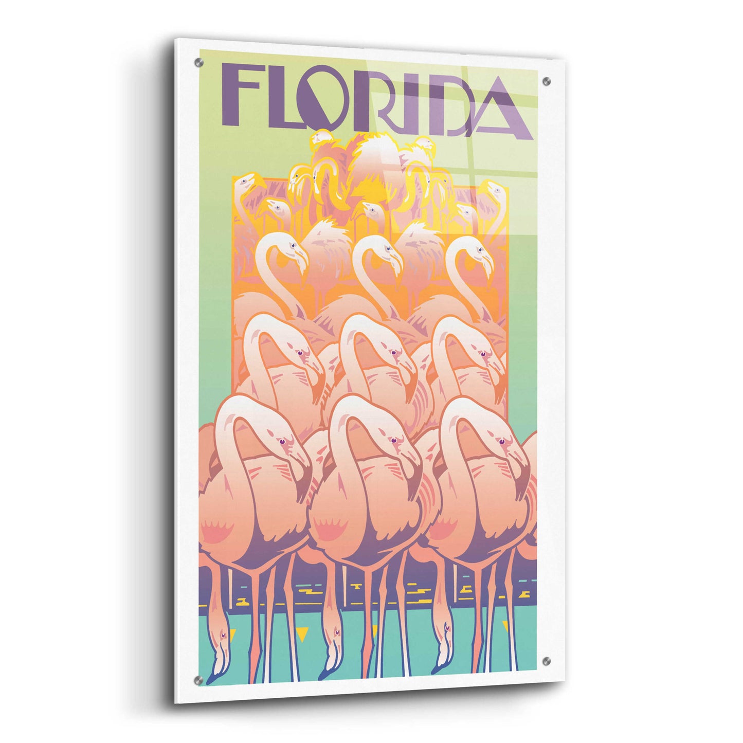 Epic Art 'Florida' by David Chestnutt, Acrylic Glass Wall Art,24x36