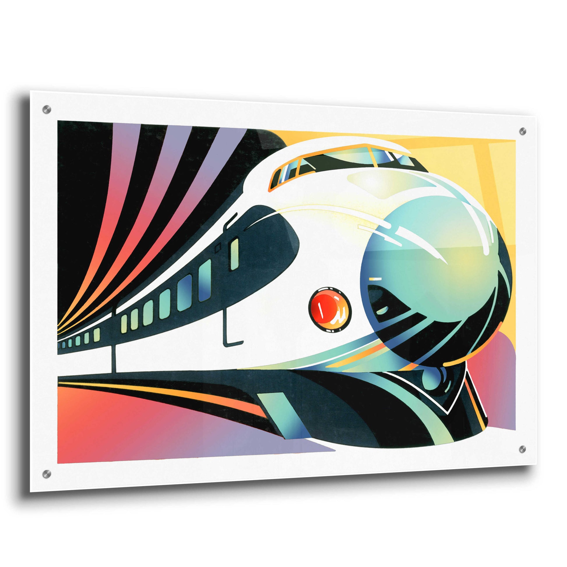 Epic Art 'Japanese High Speed Train' by David Chestnutt, Acrylic Glass Wall Art,36x24